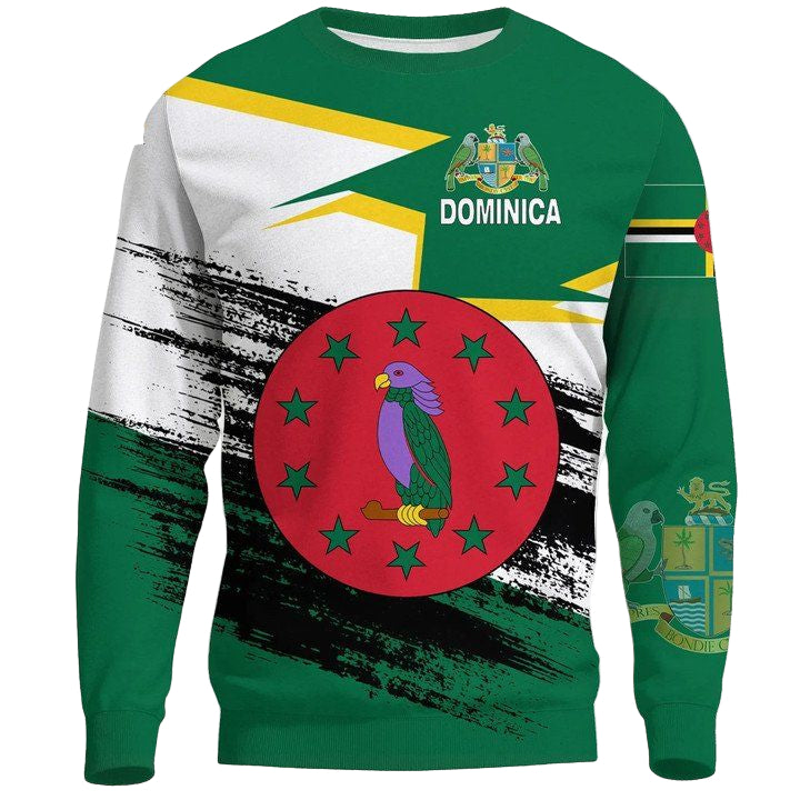 Dominica Flag And Coat Of Arms Sweater A27 ? Usalast
