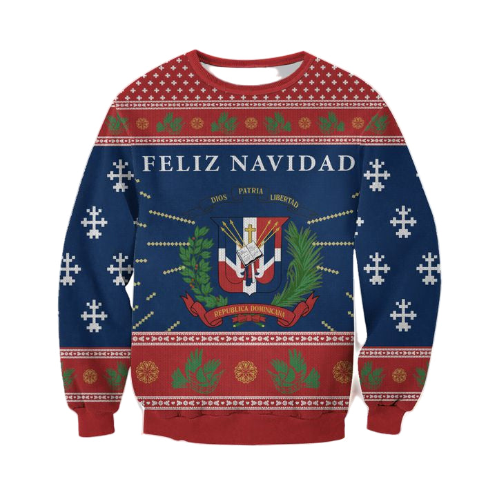 Dominican Republic Merry Christmas Style Unisex 3D Ugly Sweater ? Usalast
