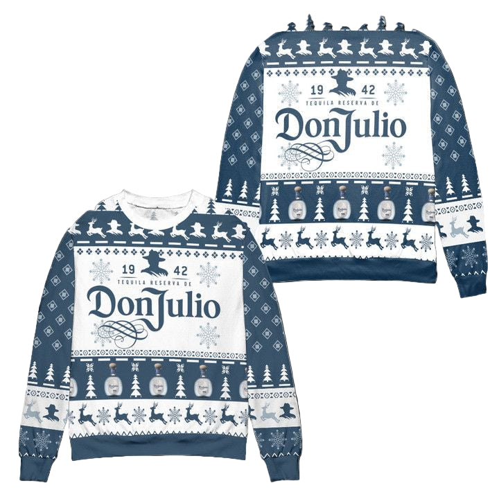Don Julio 1942 Tequila Reserva Christmas Pattern Ugly Christmas Sweater ? Usalast