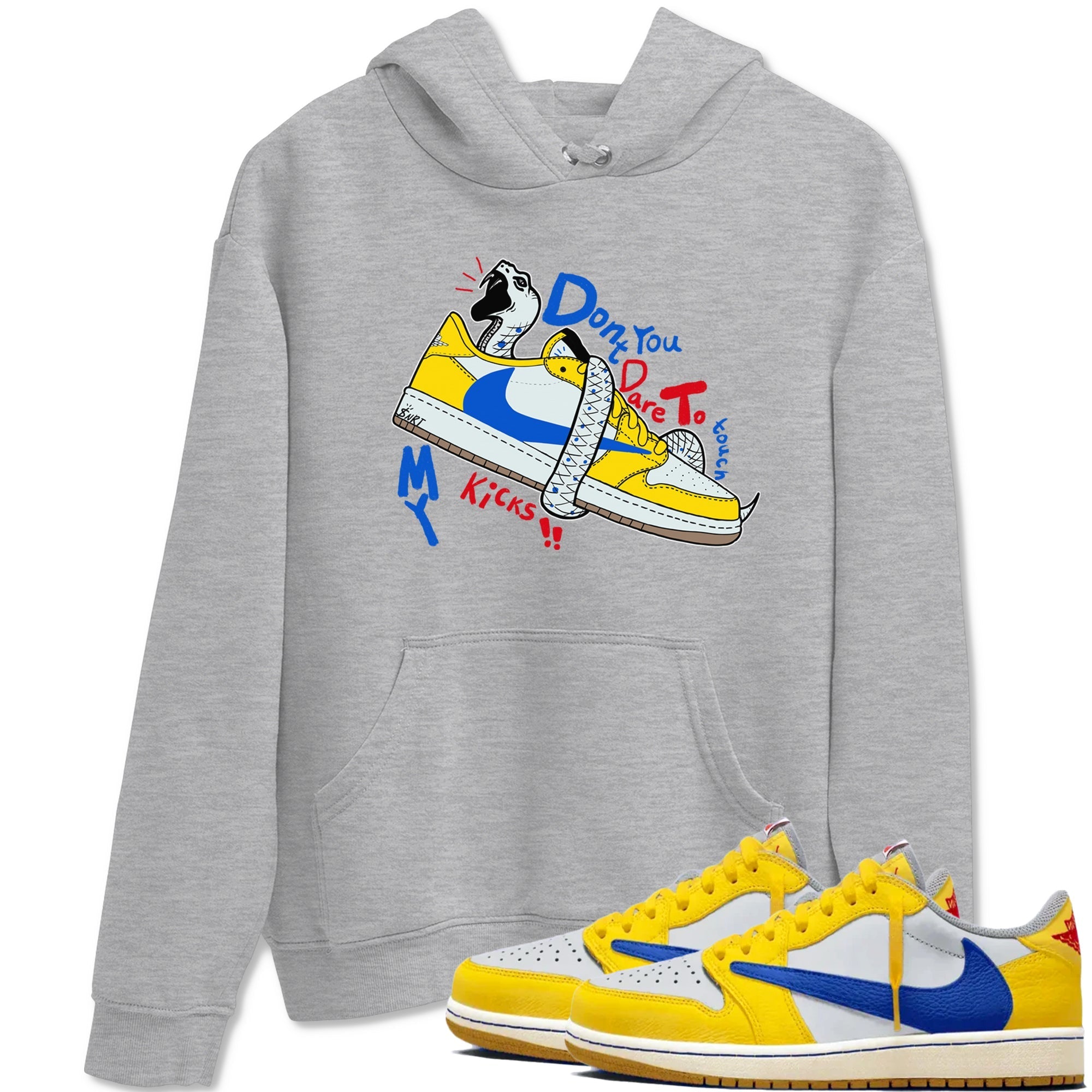 Don't Touch My Kicks Sneaker Tees - Air Jordan 1 Travis Scott Canary