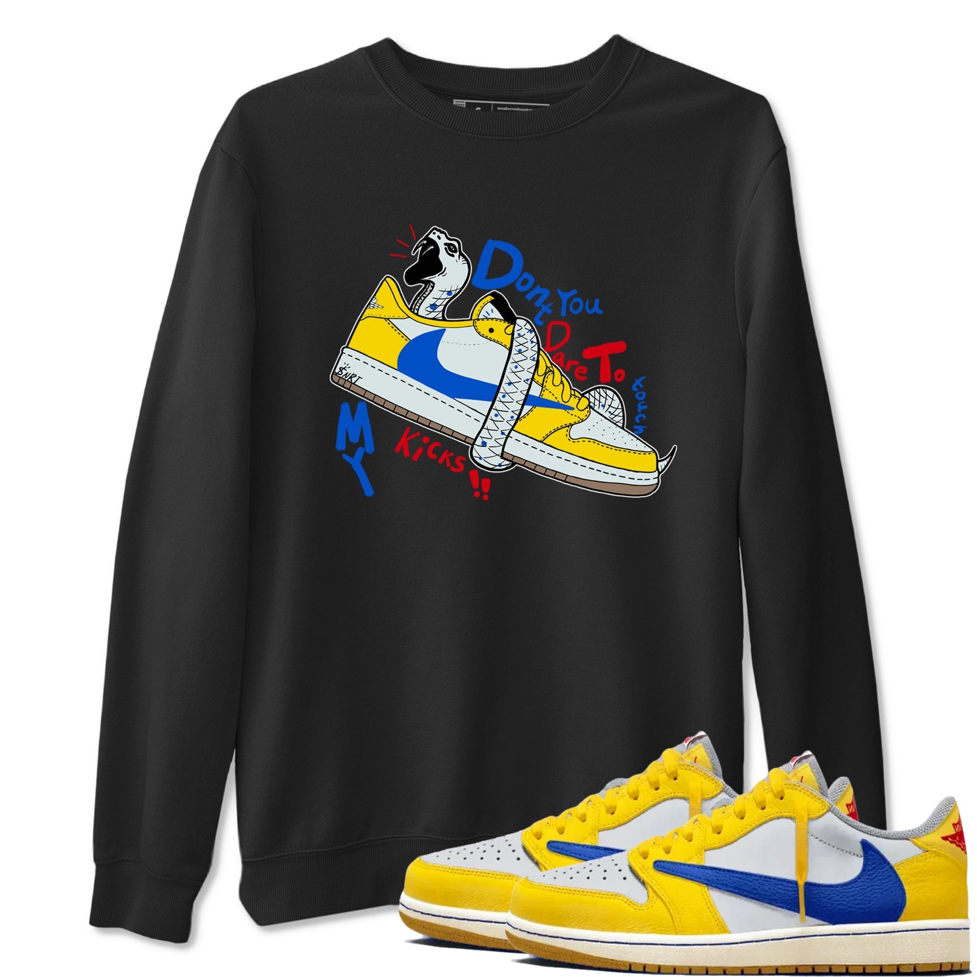 Don't Touch My Kicks Sneaker Tees - Air Jordan 1 Travis Scott Canary