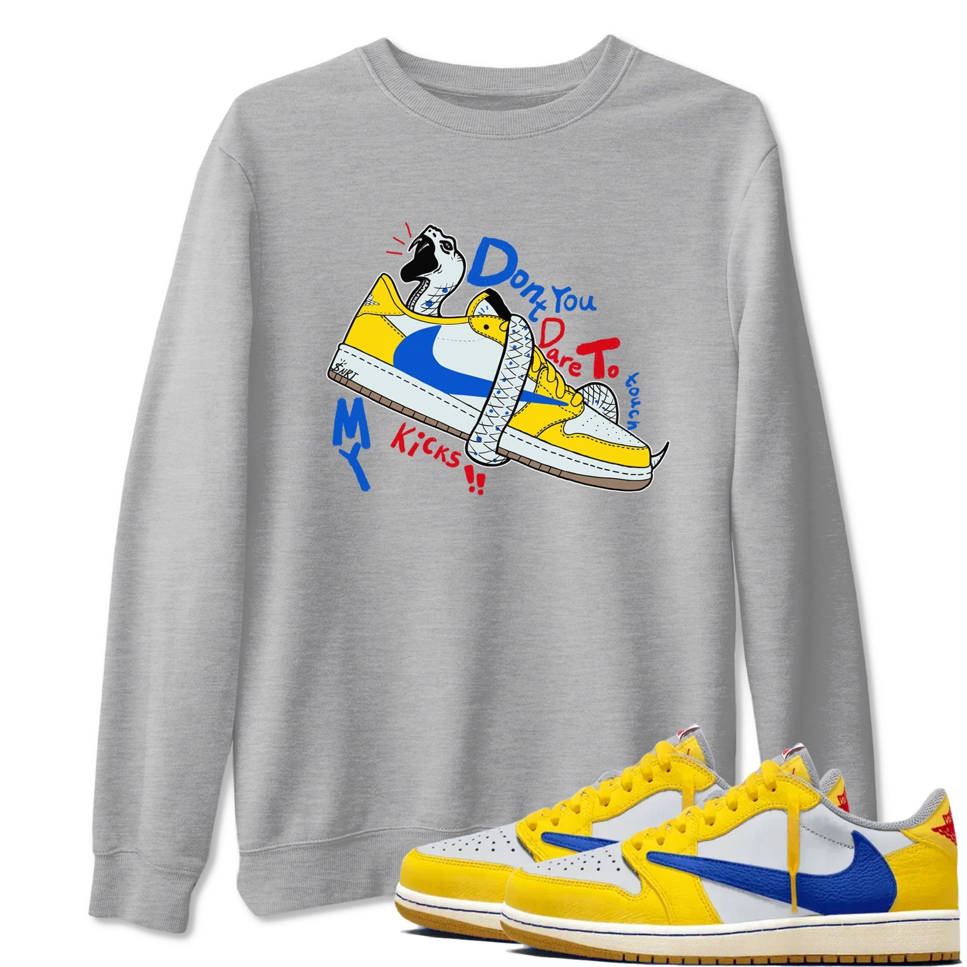 Don't Touch My Kicks Sneaker Tees - Air Jordan 1 Travis Scott Canary