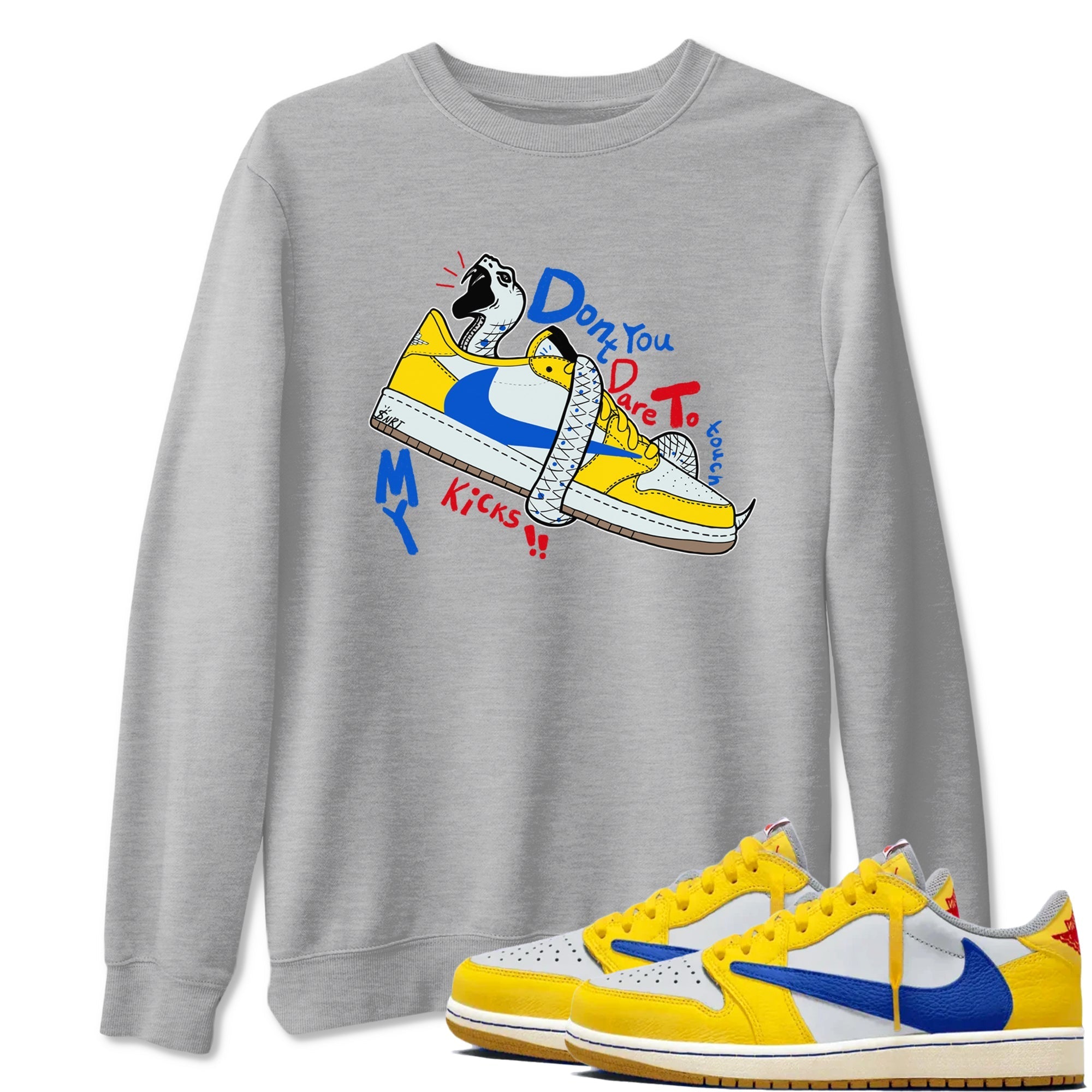 Don't Touch My Kicks Sneaker Tees - Air Jordan 1 Travis Scott Canary