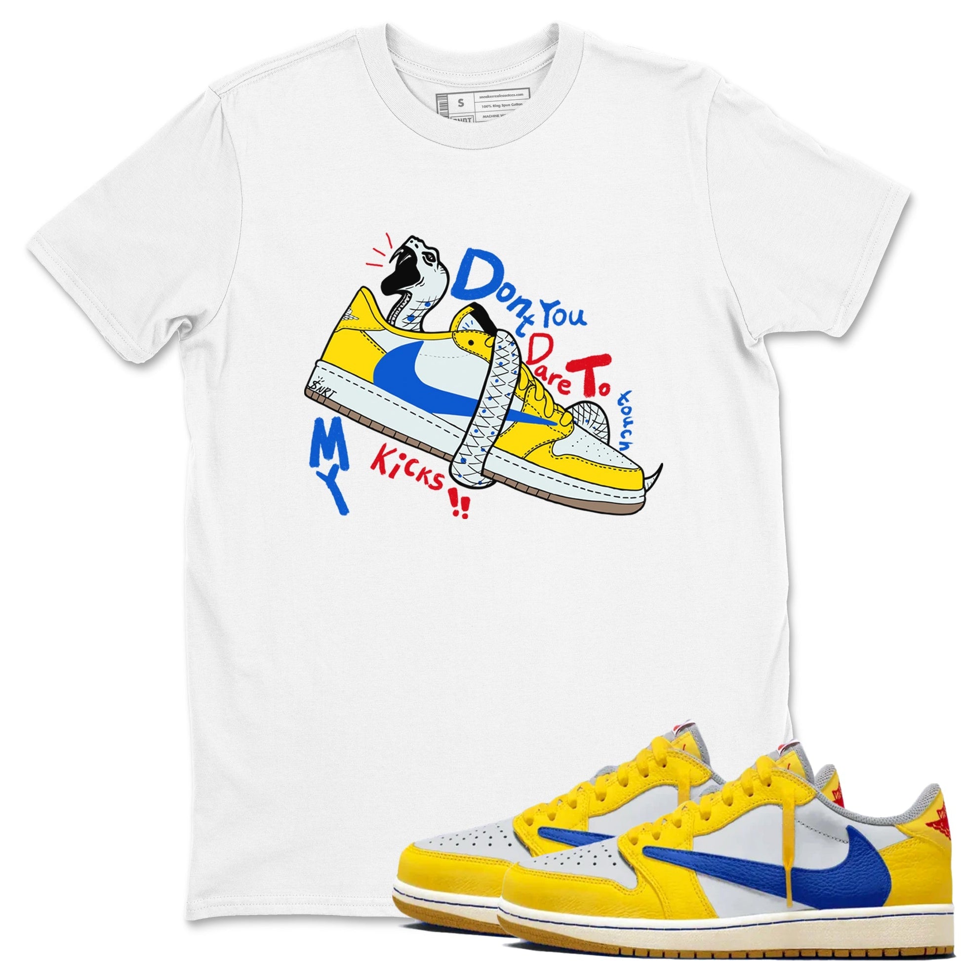 Don't Touch My Kicks Sneaker Tees - Air Jordan 1 Travis Scott Canary
