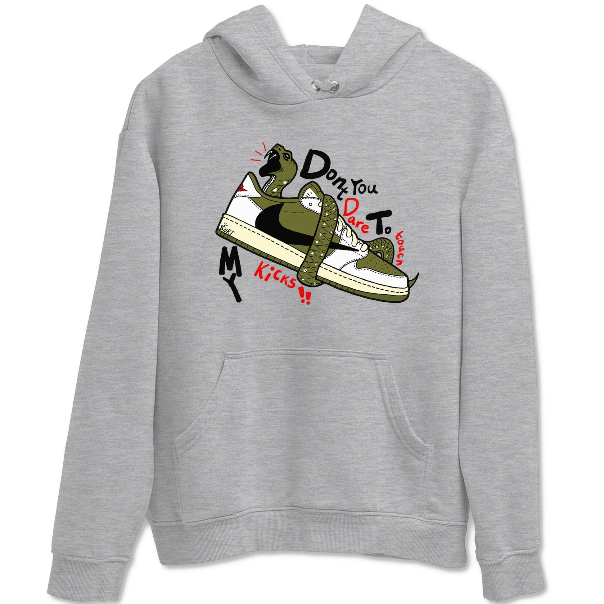 Don't Touch My Kicks Sneaker Tees - Air Jordan 1 Travis Scott Medium Olive