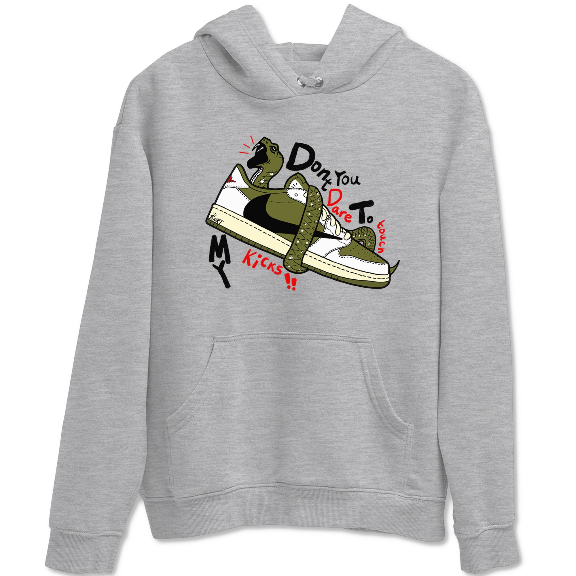 Don't Touch My Kicks Sneaker Tees - Air Jordan 1 Travis Scott Medium Olive
