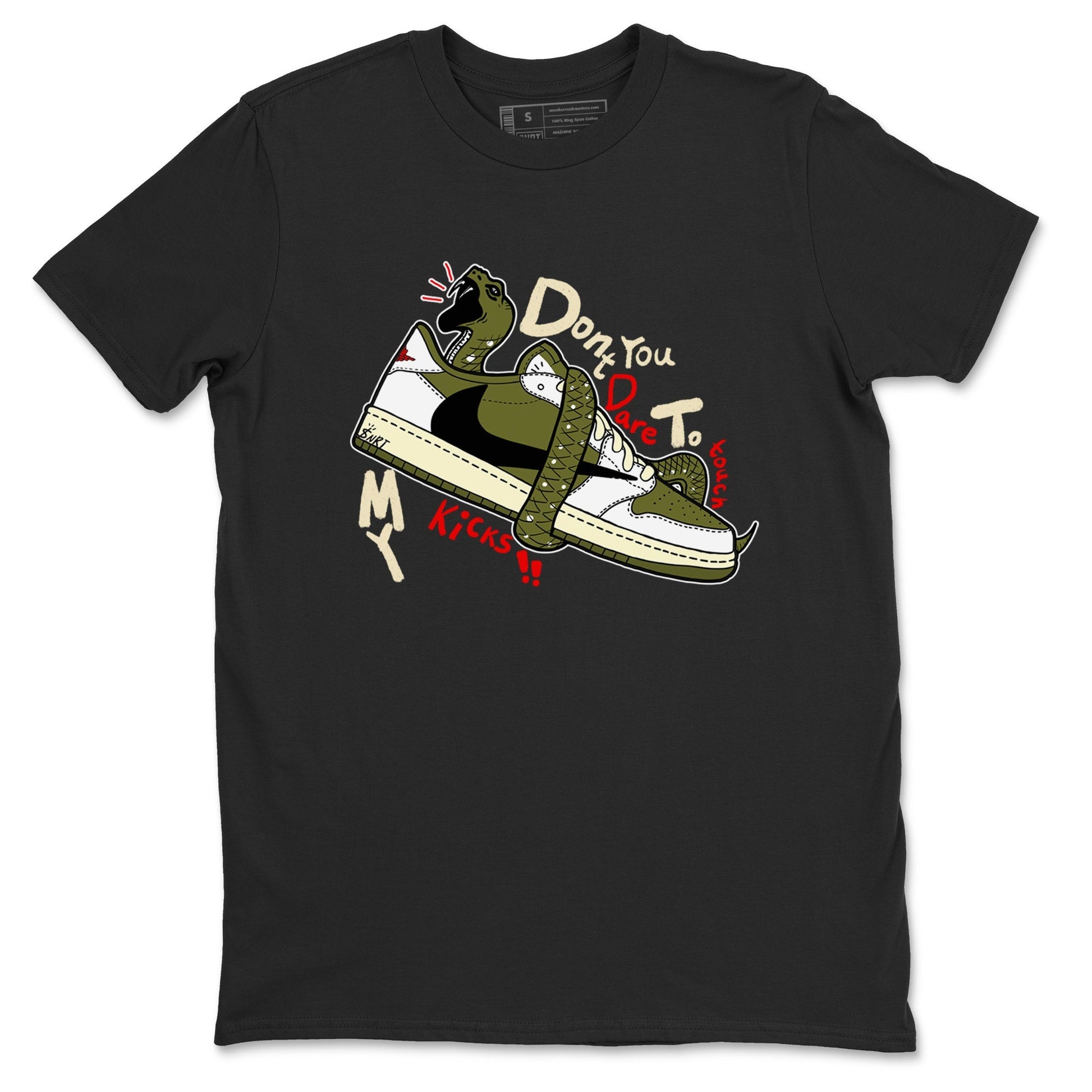Don't Touch My Kicks Sneaker Tees - Air Jordan 1 Travis Scott Medium Olive