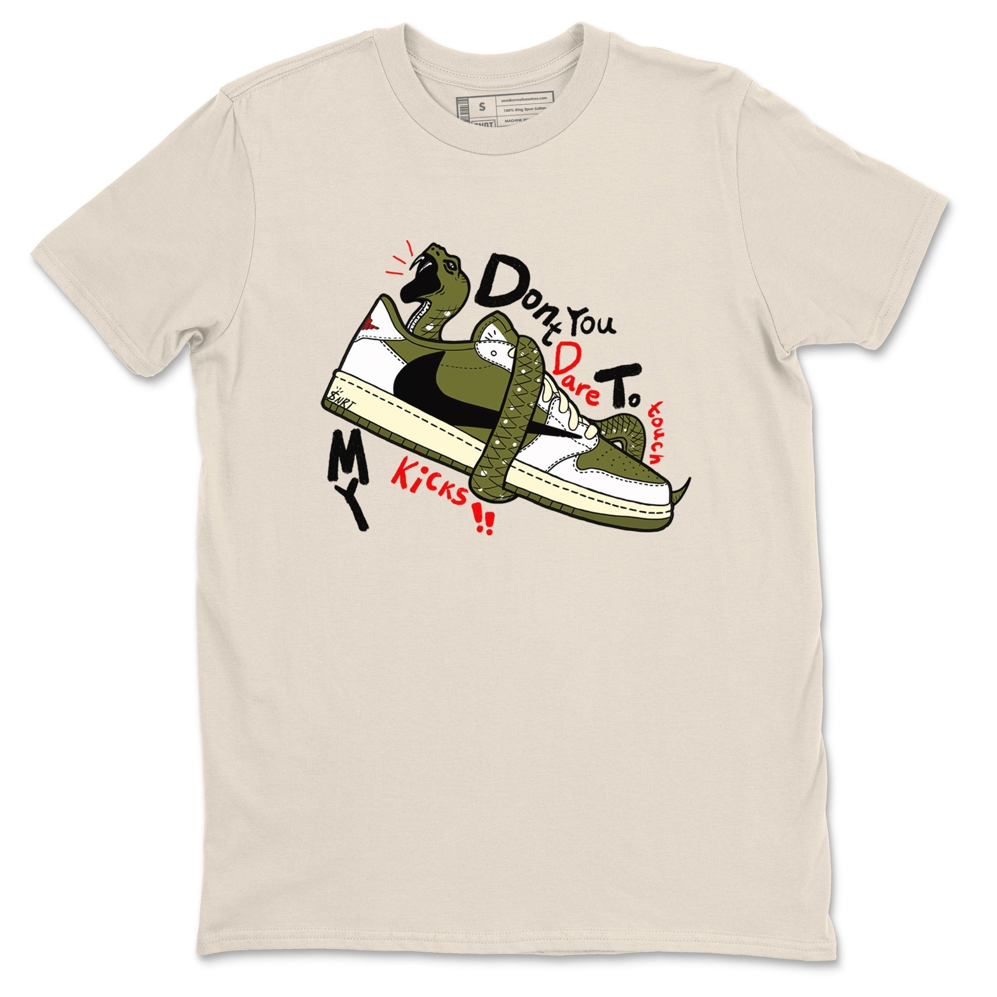 Don't Touch My Kicks Sneaker Tees - Air Jordan 1 Travis Scott Medium Olive