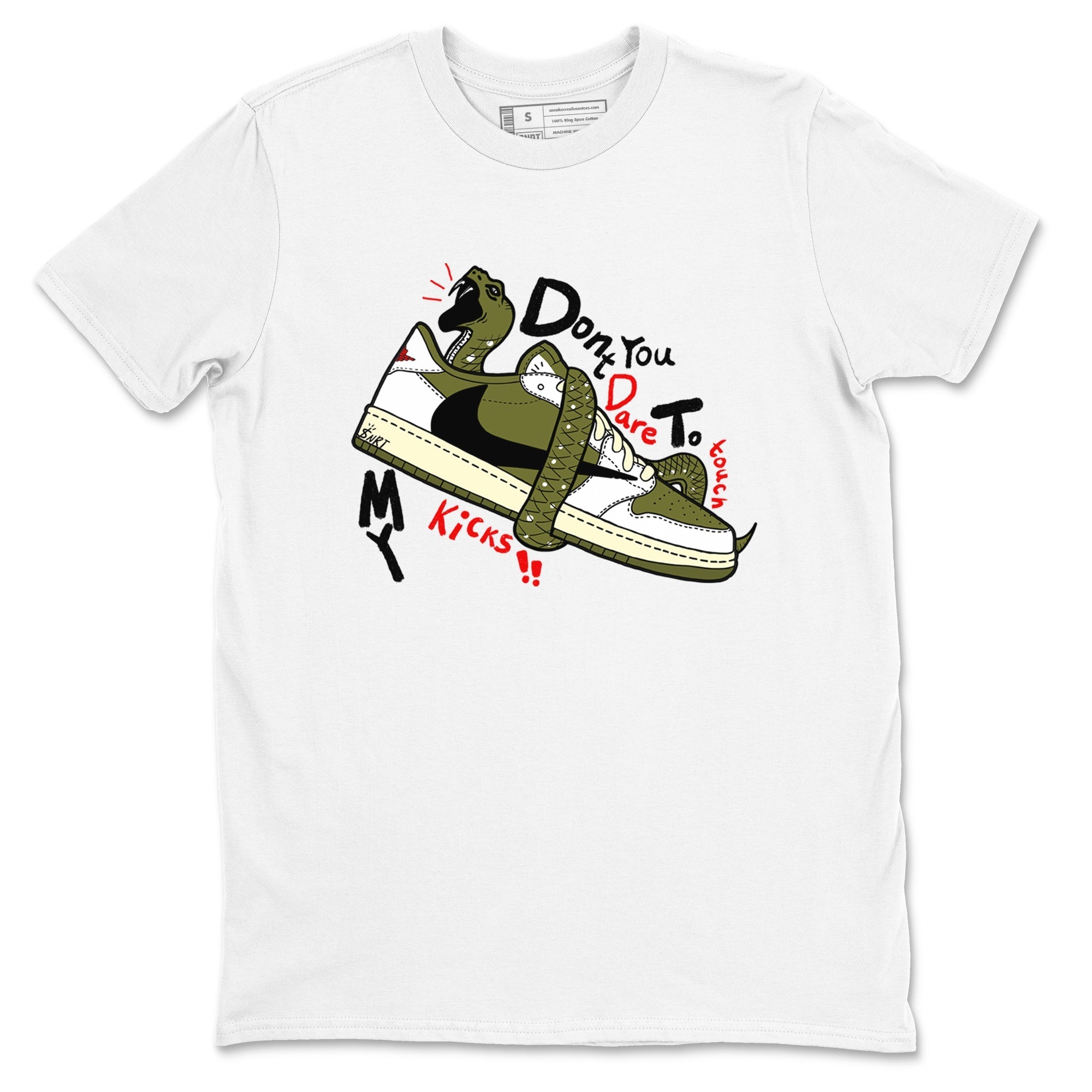 Don't Touch My Kicks Sneaker Tees - Air Jordan 1 Travis Scott Medium Olive