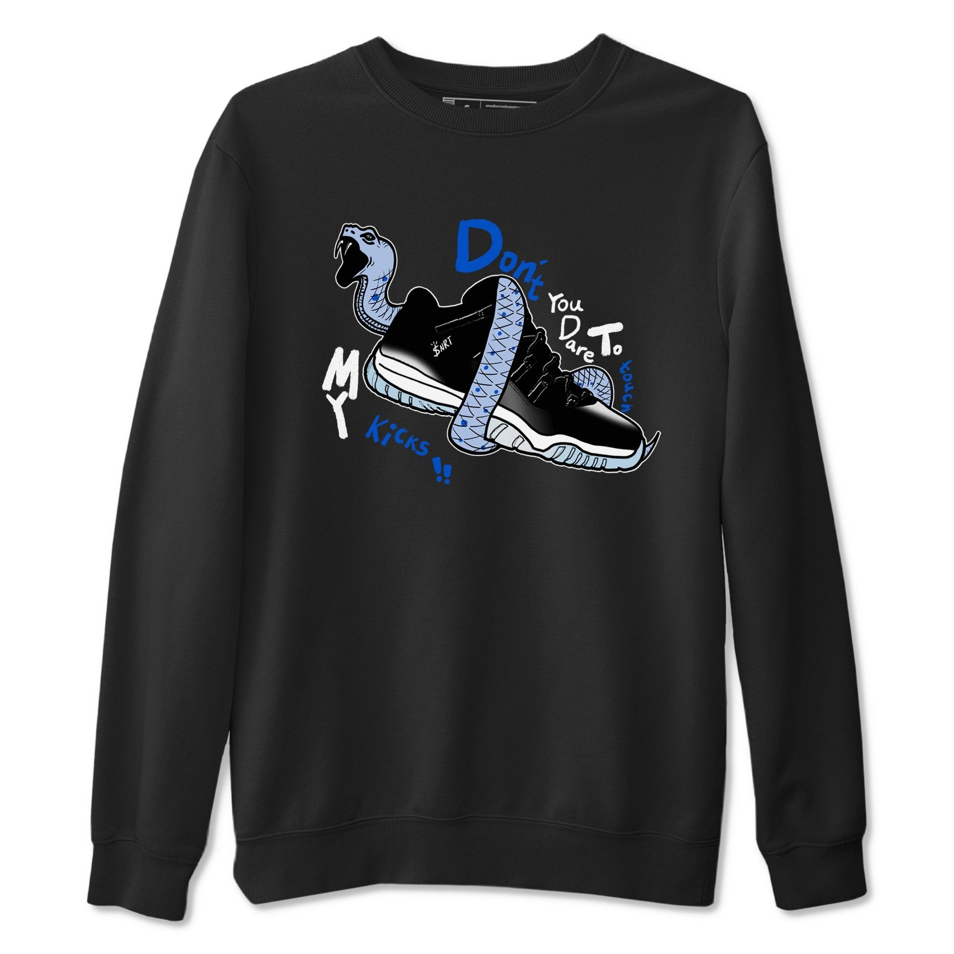 Don't Touch My Kicks Sneaker Tees - Air Jordan 11 Black and Varsity Royal