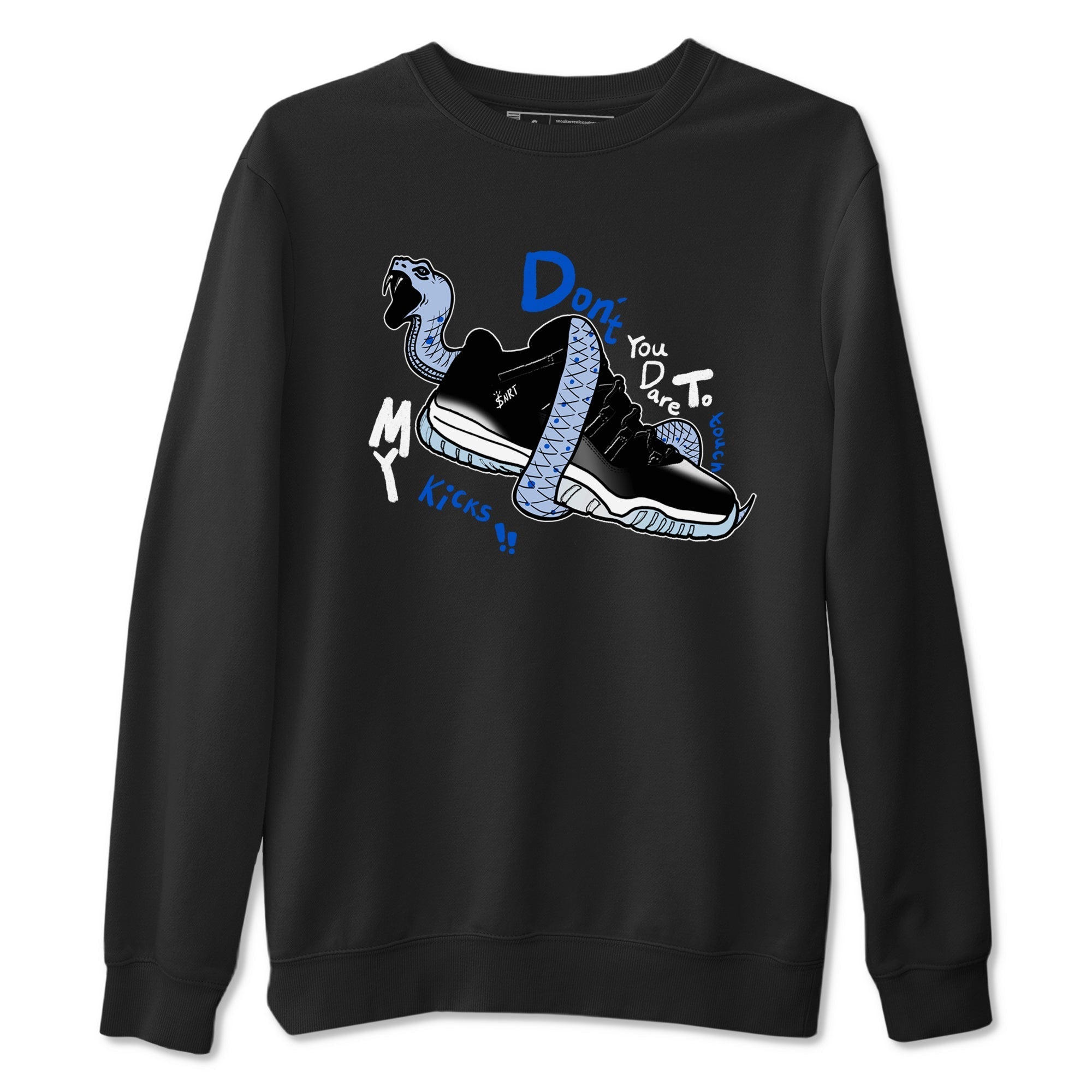 Don't Touch My Kicks Sneaker Tees - Air Jordan 11 Black and Varsity Royal