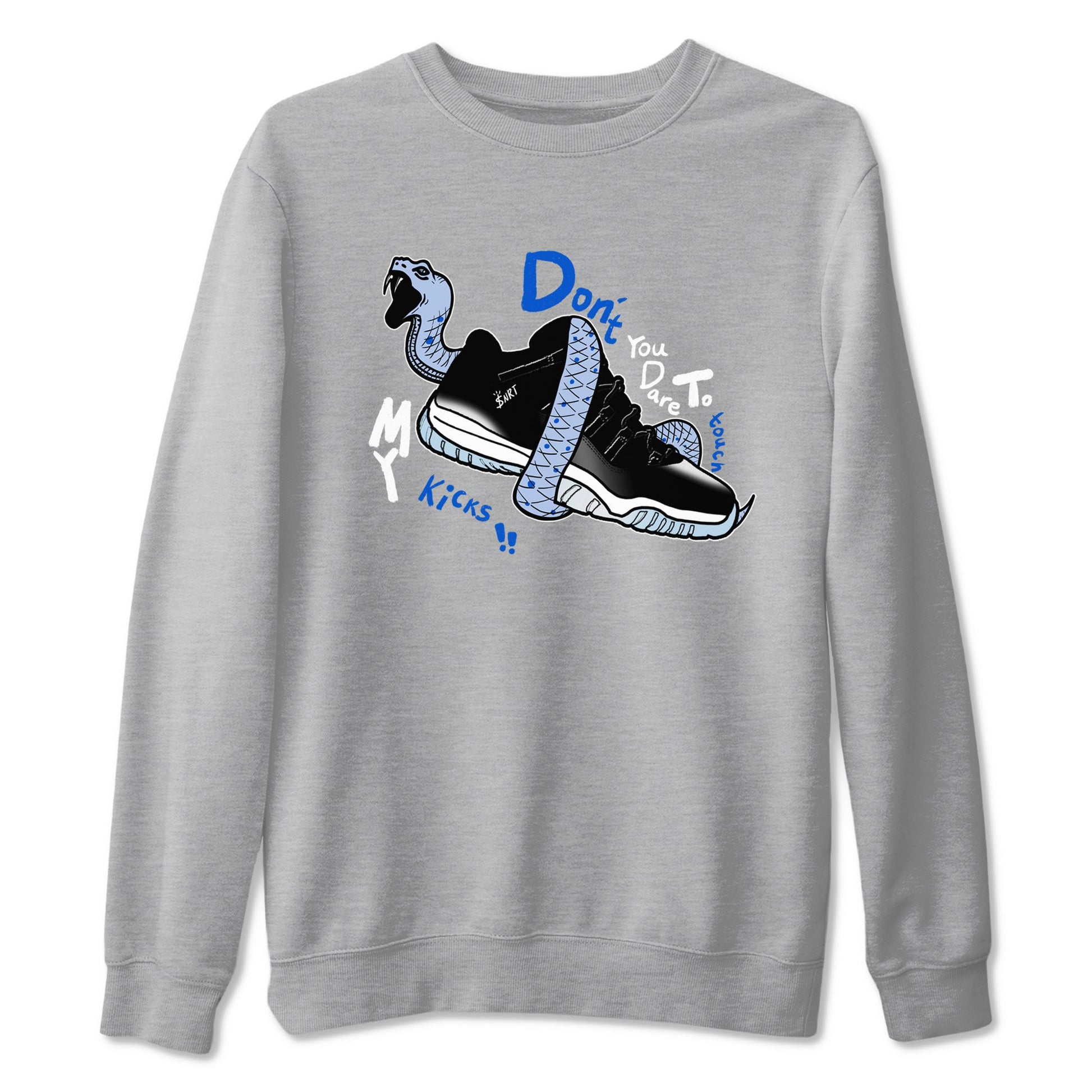 Don't Touch My Kicks Sneaker Tees - Air Jordan 11 Black and Varsity Royal