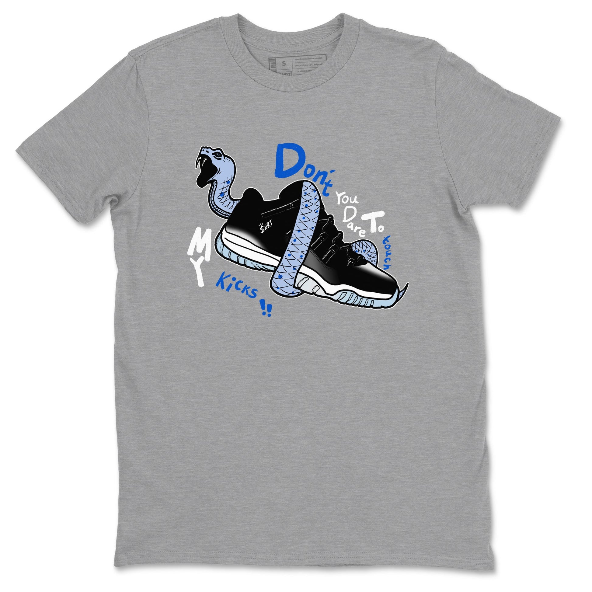Don't Touch My Kicks Sneaker Tees - Air Jordan 11 Black and Varsity Royal