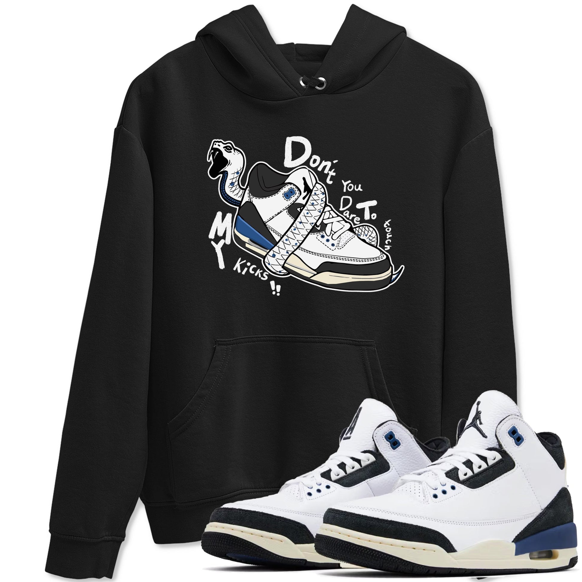 Don't Touch My Kicks Sneaker Tees - Air Jordan 3 A Ma Maniere x Diffused Blue
