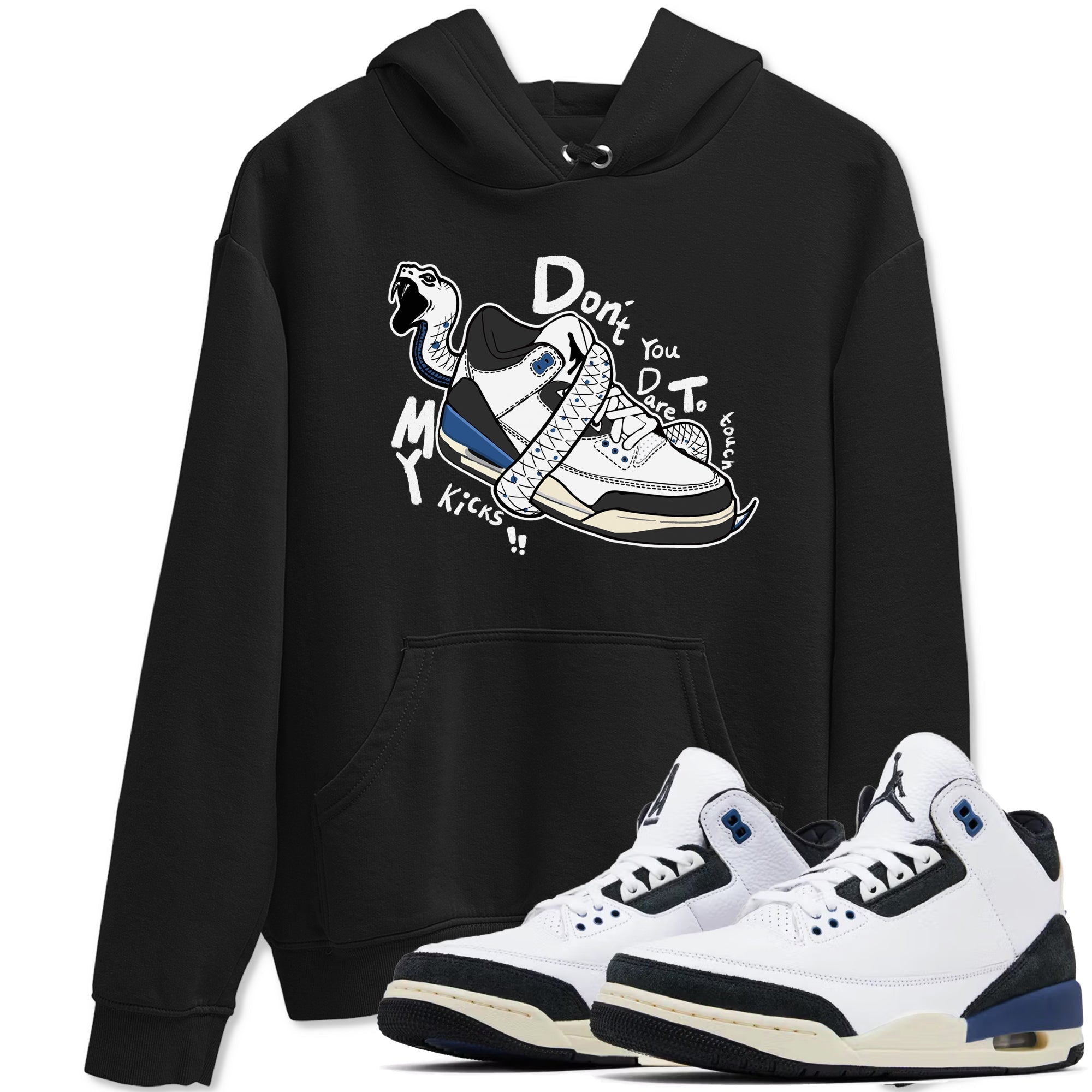 Don't Touch My Kicks Sneaker Tees - Air Jordan 3 A Ma Maniere x Diffused Blue