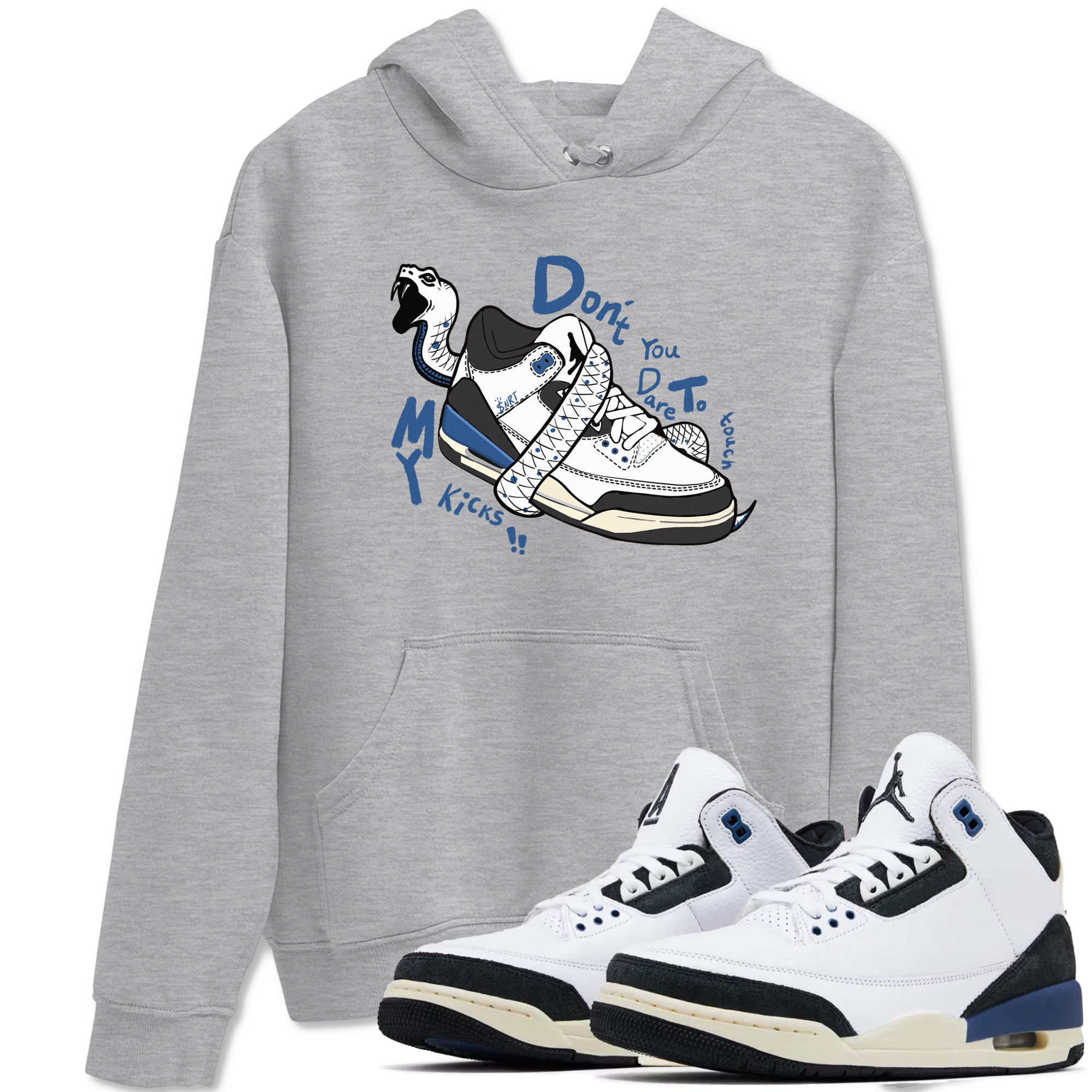 Don't Touch My Kicks Sneaker Tees - Air Jordan 3 A Ma Maniere x Diffused Blue