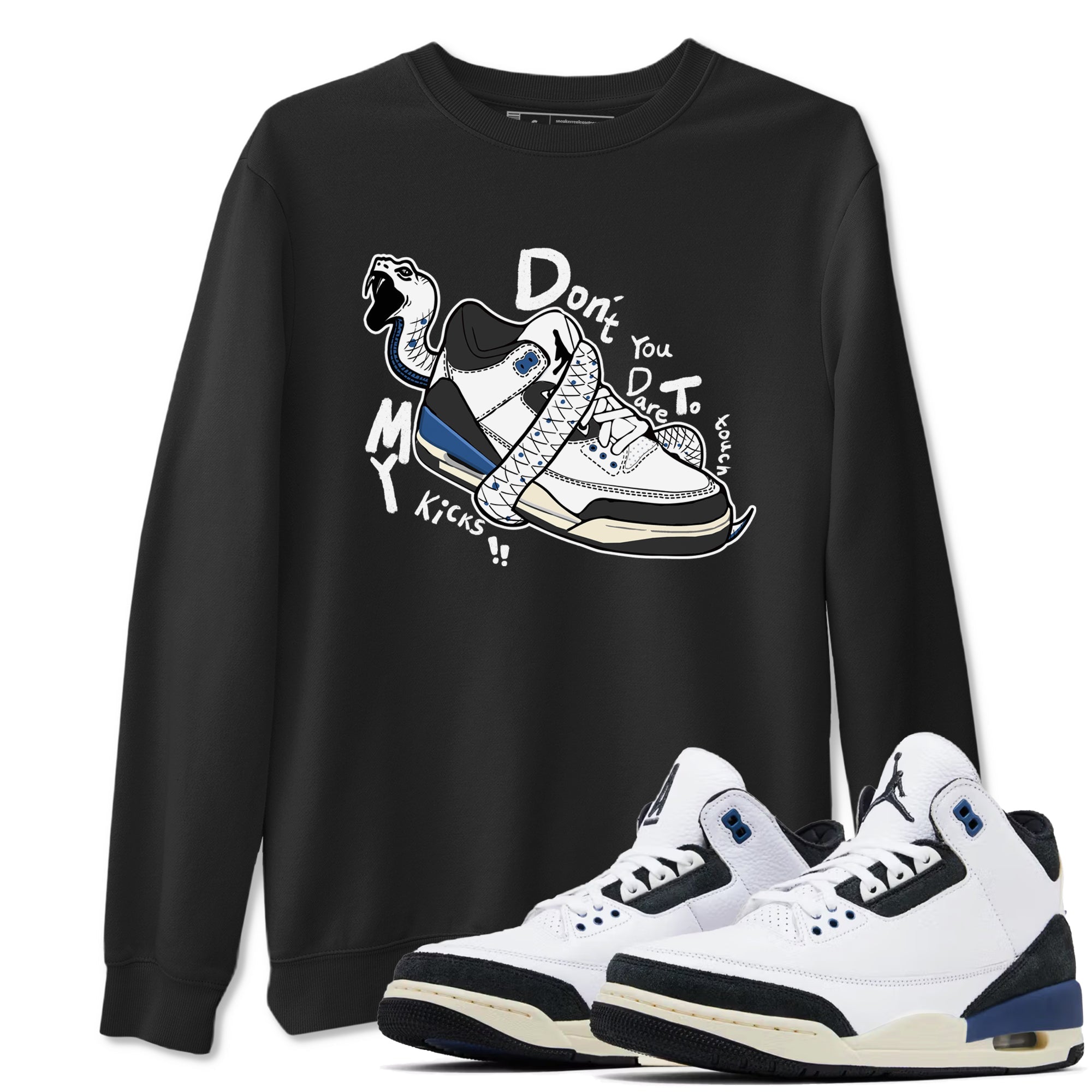 Don't Touch My Kicks Sneaker Tees - Air Jordan 3 A Ma Maniere x Diffused Blue