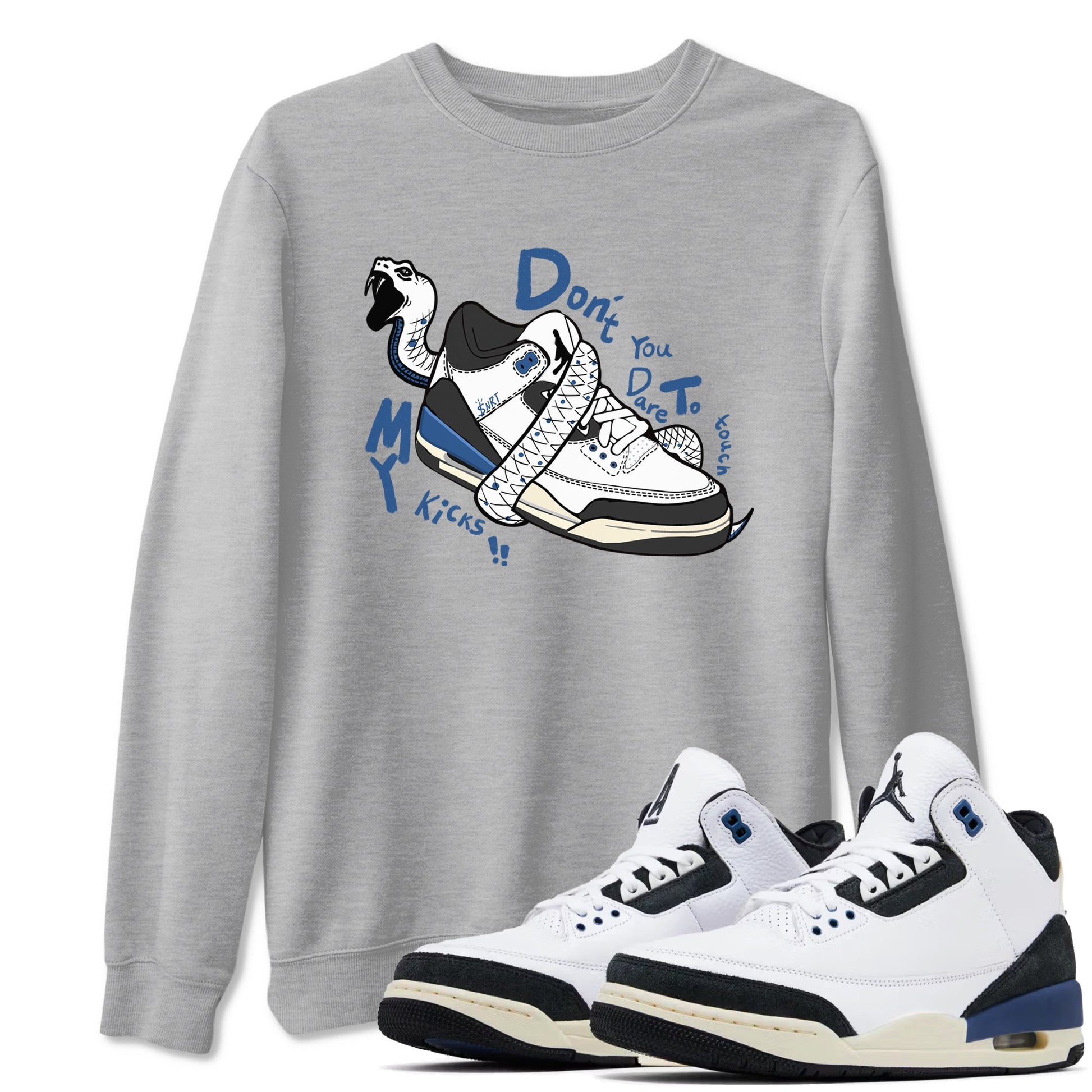 Don't Touch My Kicks Sneaker Tees - Air Jordan 3 A Ma Maniere x Diffused Blue