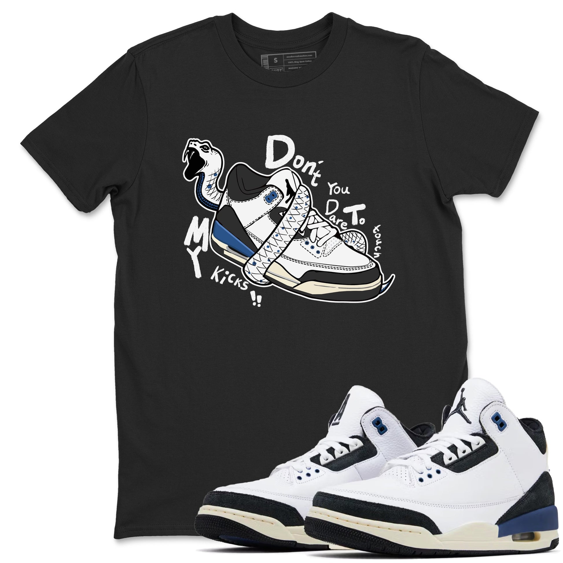 Don't Touch My Kicks Sneaker Tees - Air Jordan 3 A Ma Maniere x Diffused Blue