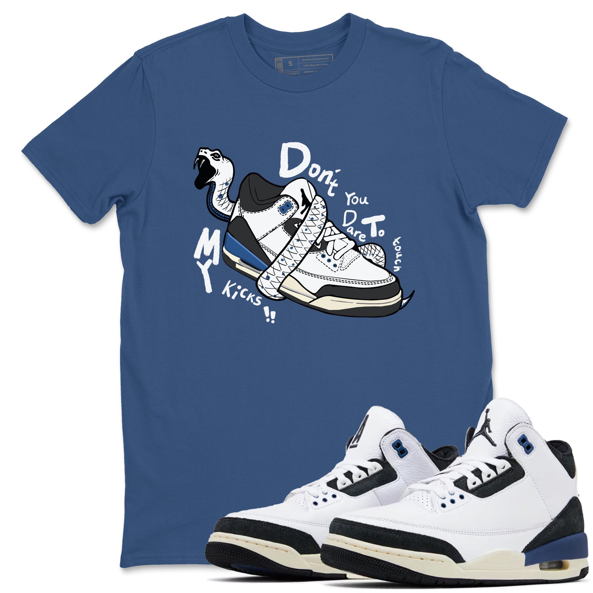 Don't Touch My Kicks Sneaker Tees - Air Jordan 3 A Ma Maniere x Diffused Blue