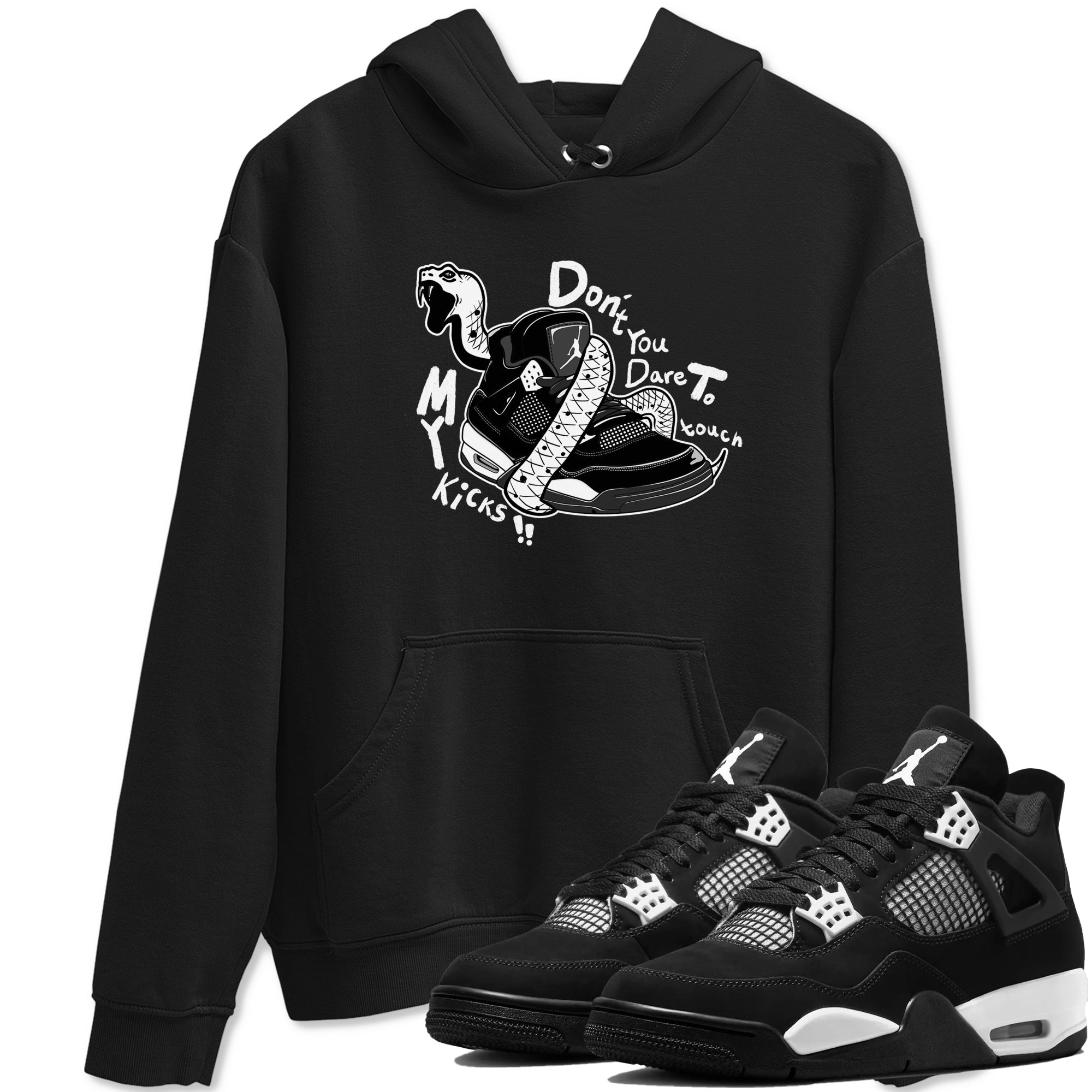 Don't Touch My Kicks Sneaker Tees - Air Jordan 4 White Thunder
