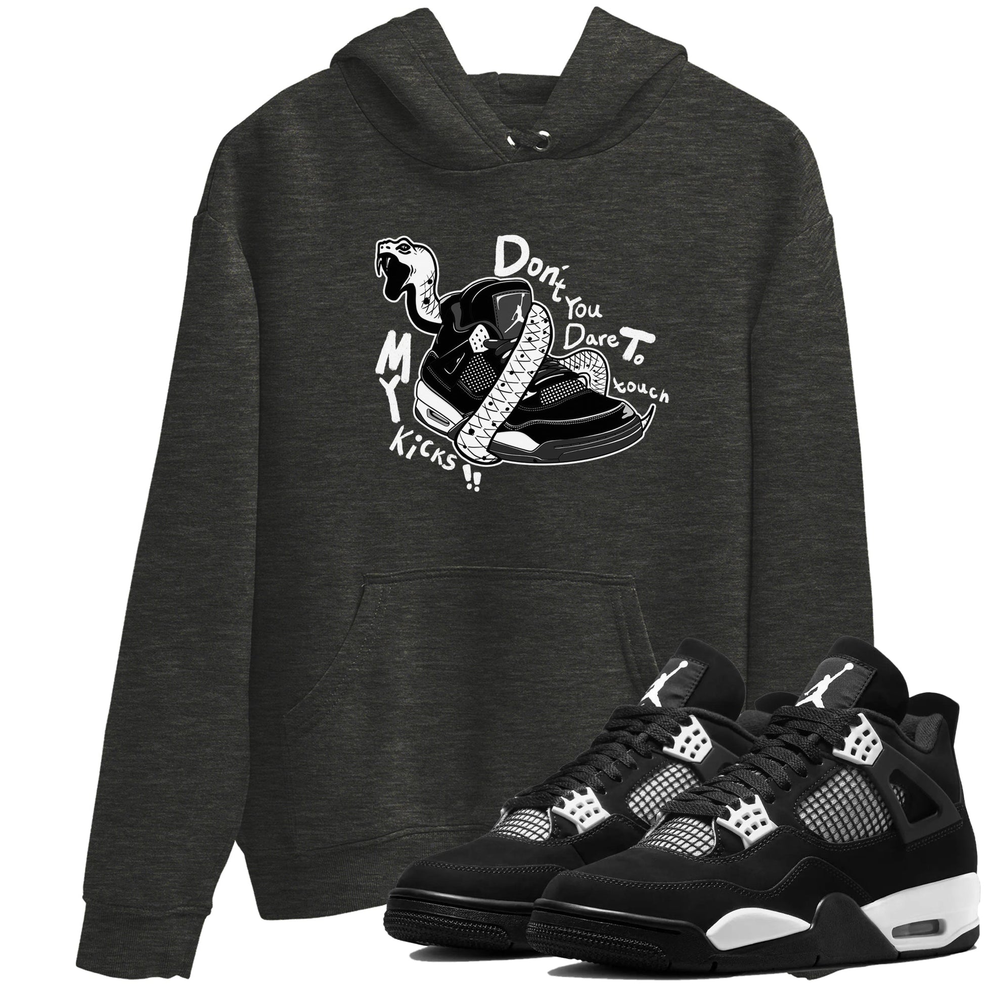 Don't Touch My Kicks Sneaker Tees - Air Jordan 4 White Thunder