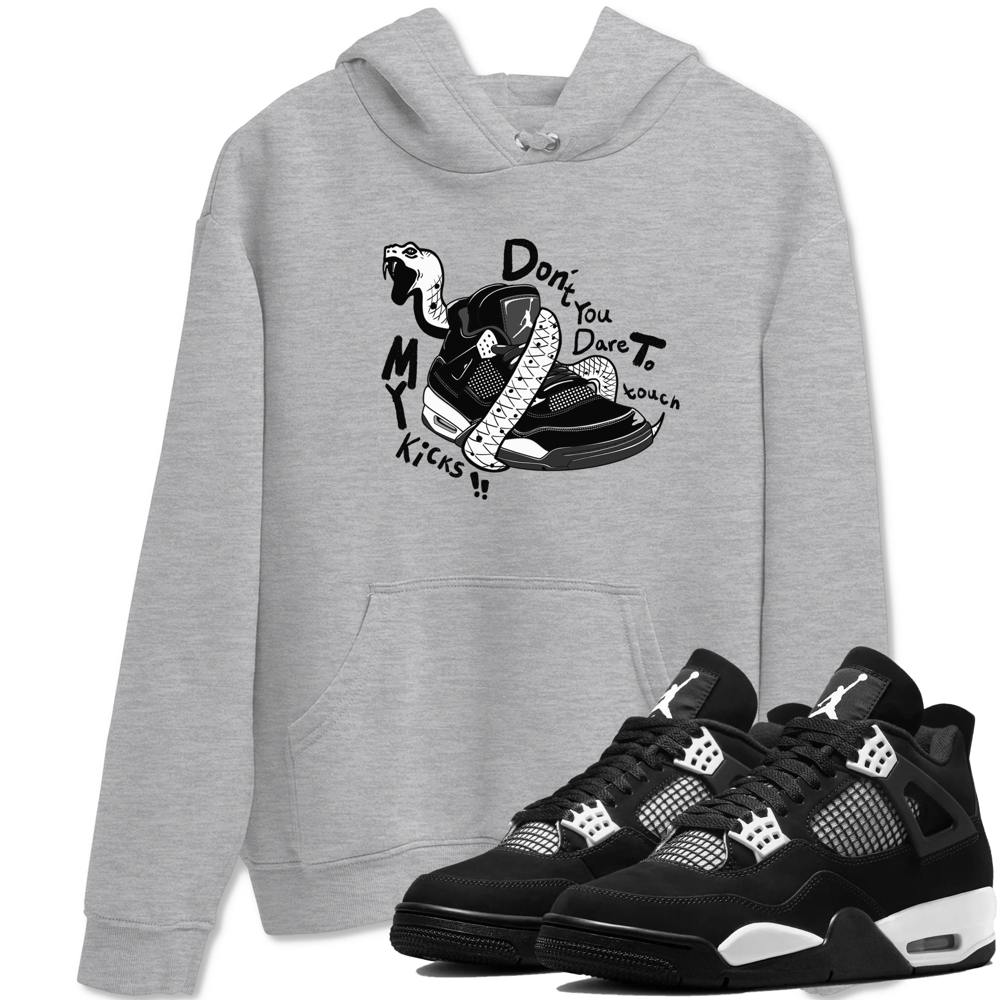 Don't Touch My Kicks Sneaker Tees - Air Jordan 4 White Thunder
