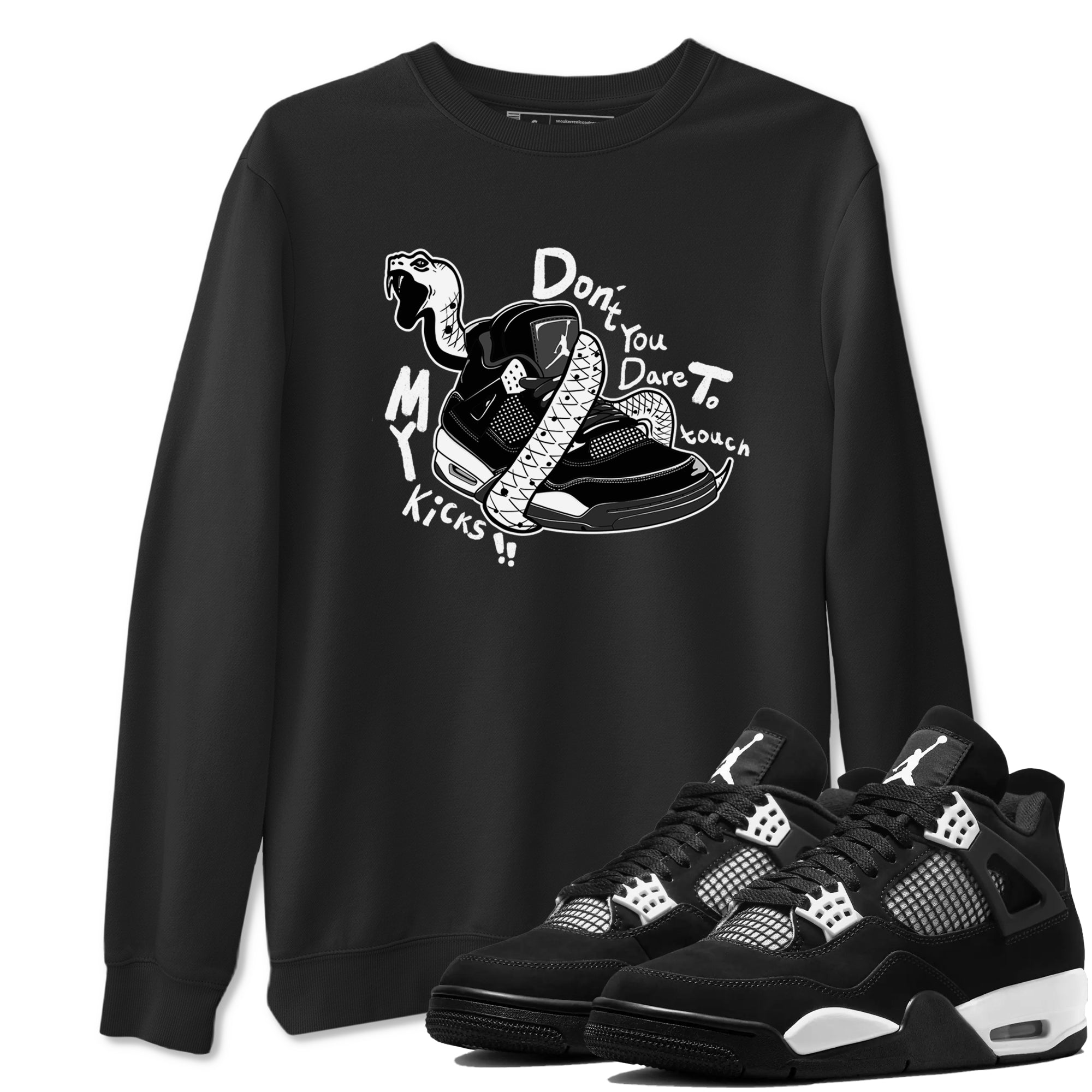 Don't Touch My Kicks Sneaker Tees - Air Jordan 4 White Thunder