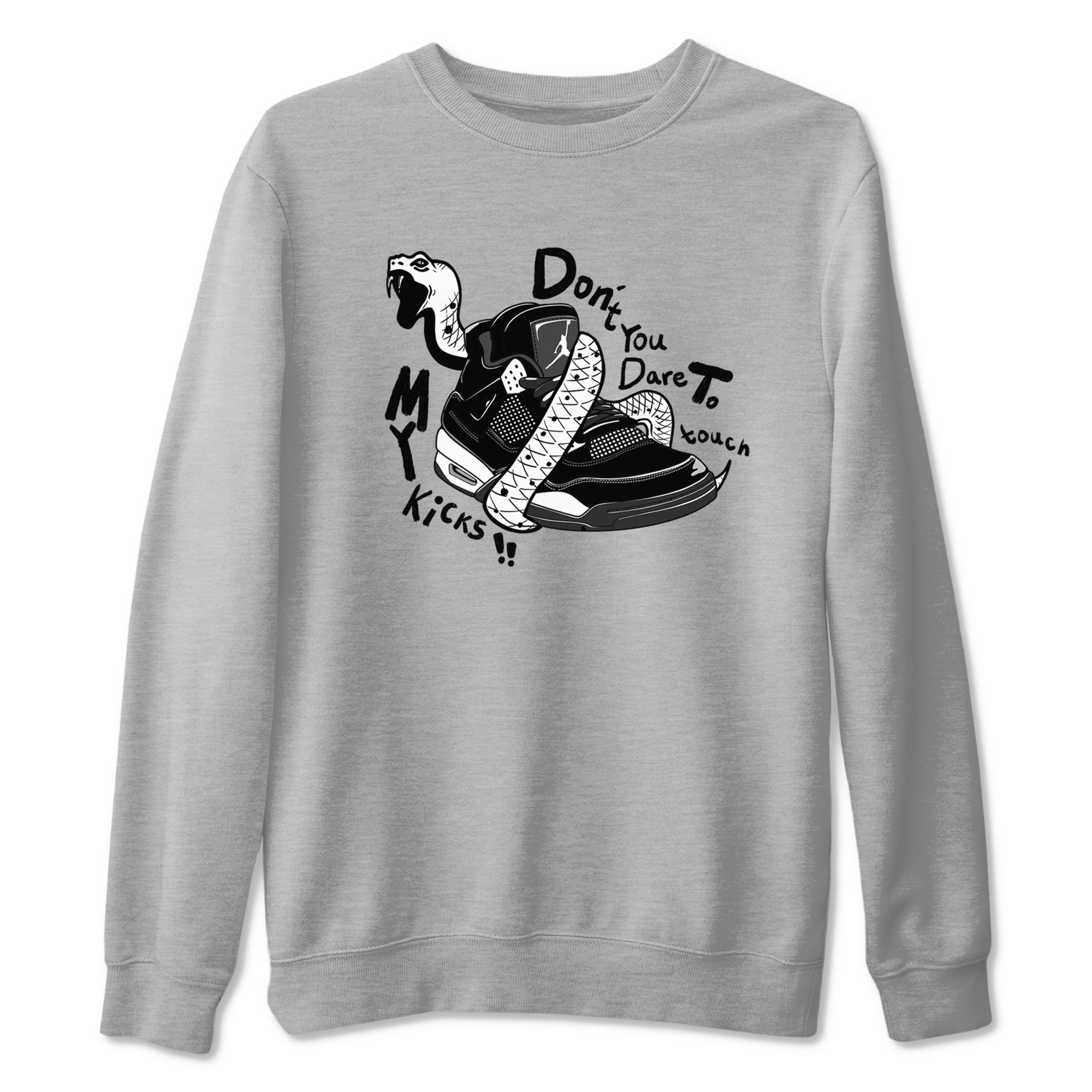 Don't Touch My Kicks Sneaker Tees - Air Jordan 4 White Thunder