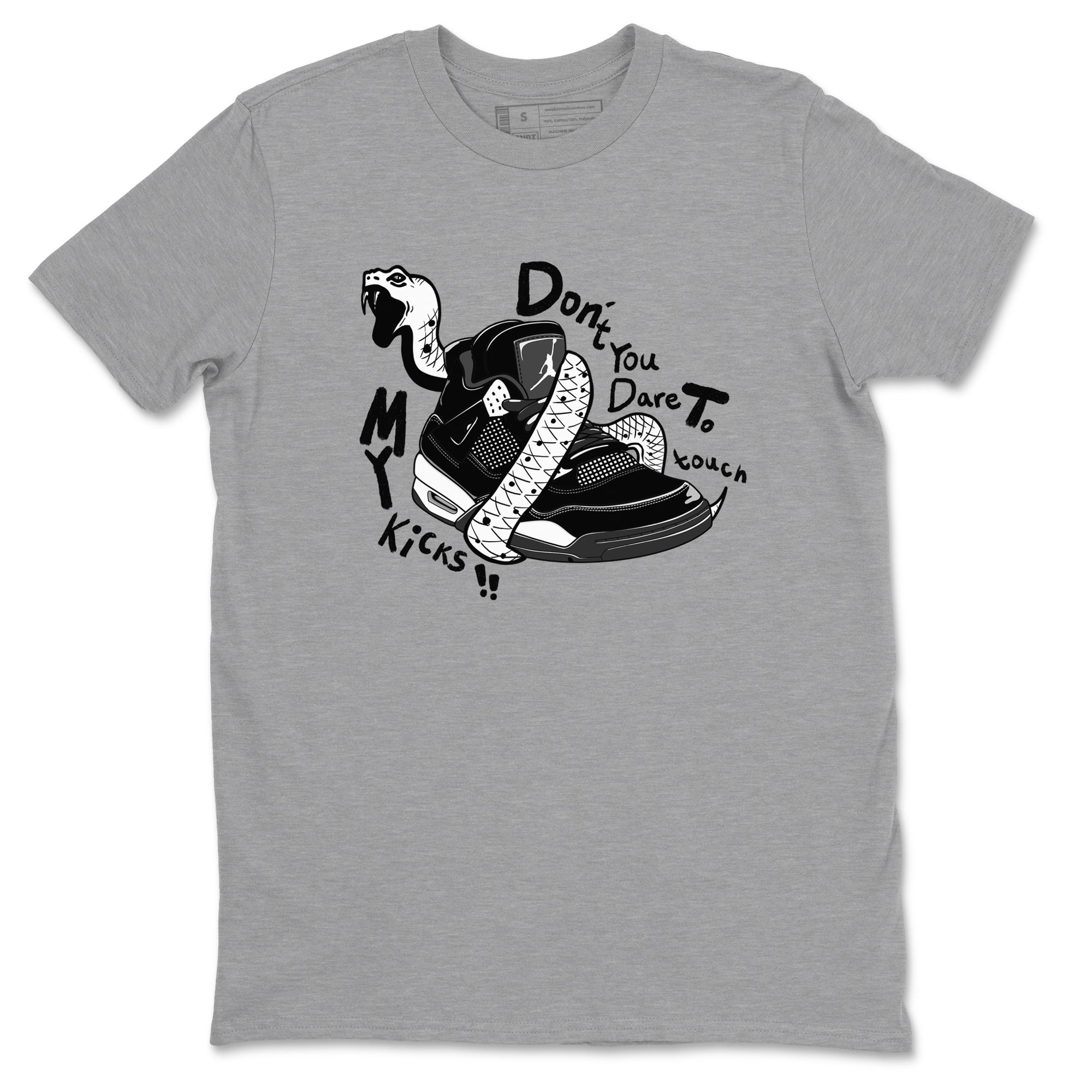 Don't Touch My Kicks Sneaker Tees - Air Jordan 4 White Thunder