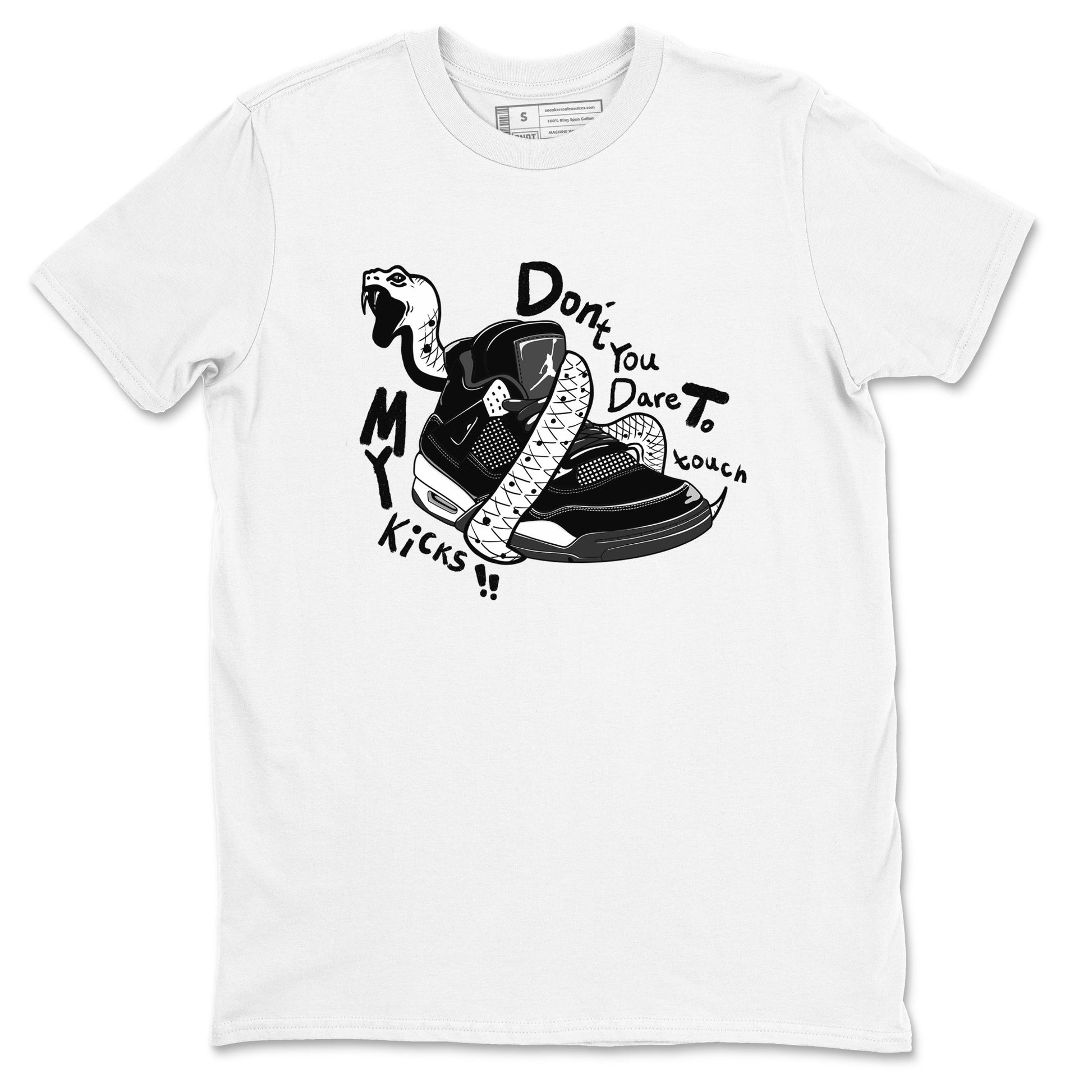 Don't Touch My Kicks Sneaker Tees - Air Jordan 4 White Thunder