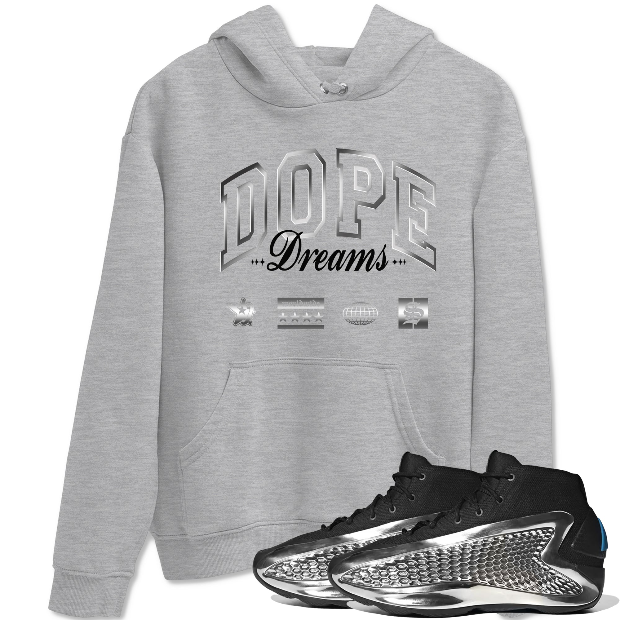 Dope Dreams Sneaker Tees - AE 1 Silver Metallic