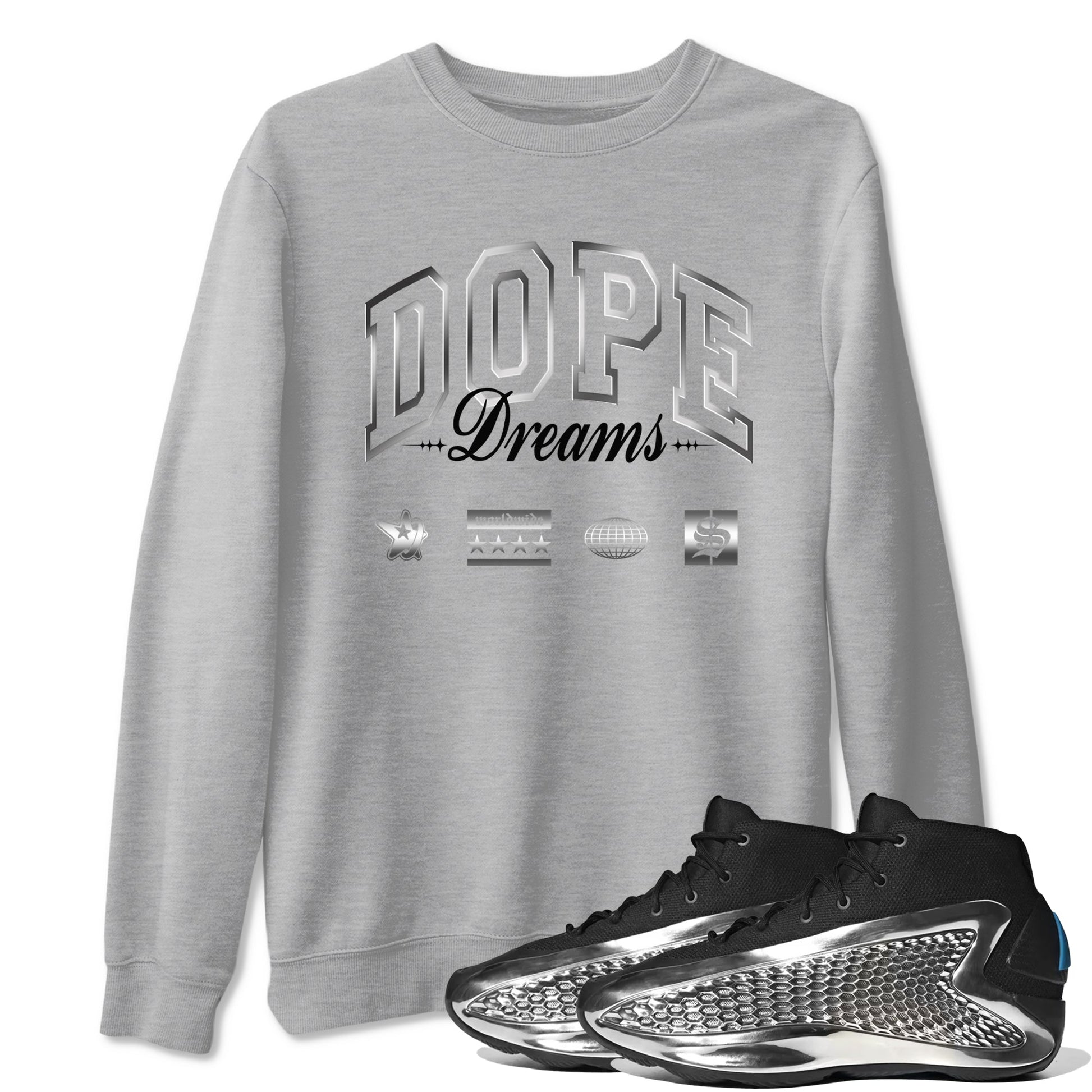 Dope Dreams Sneaker Tees - AE 1 Silver Metallic