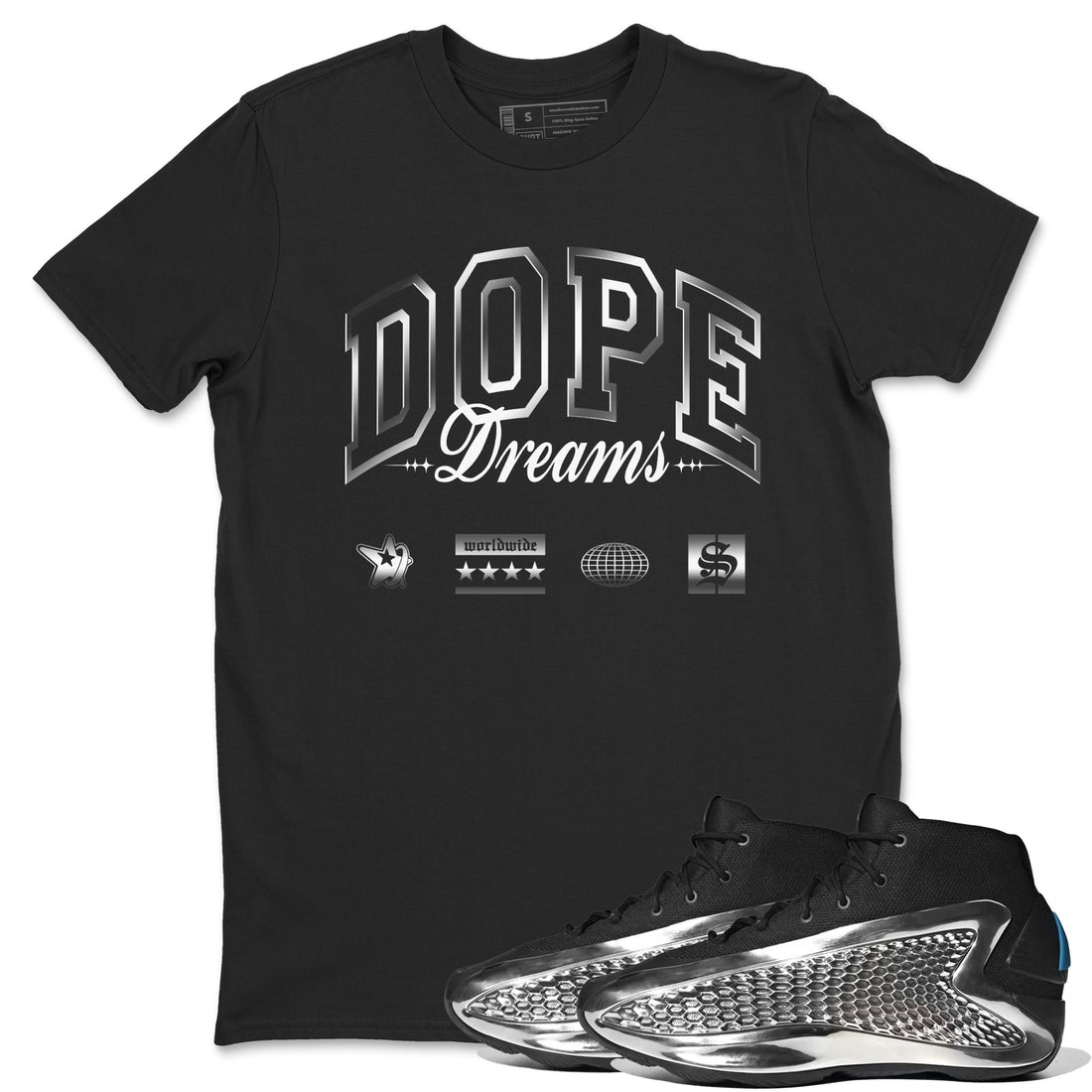 Dope Dreams Sneaker Tees - AE 1 Silver Metallic