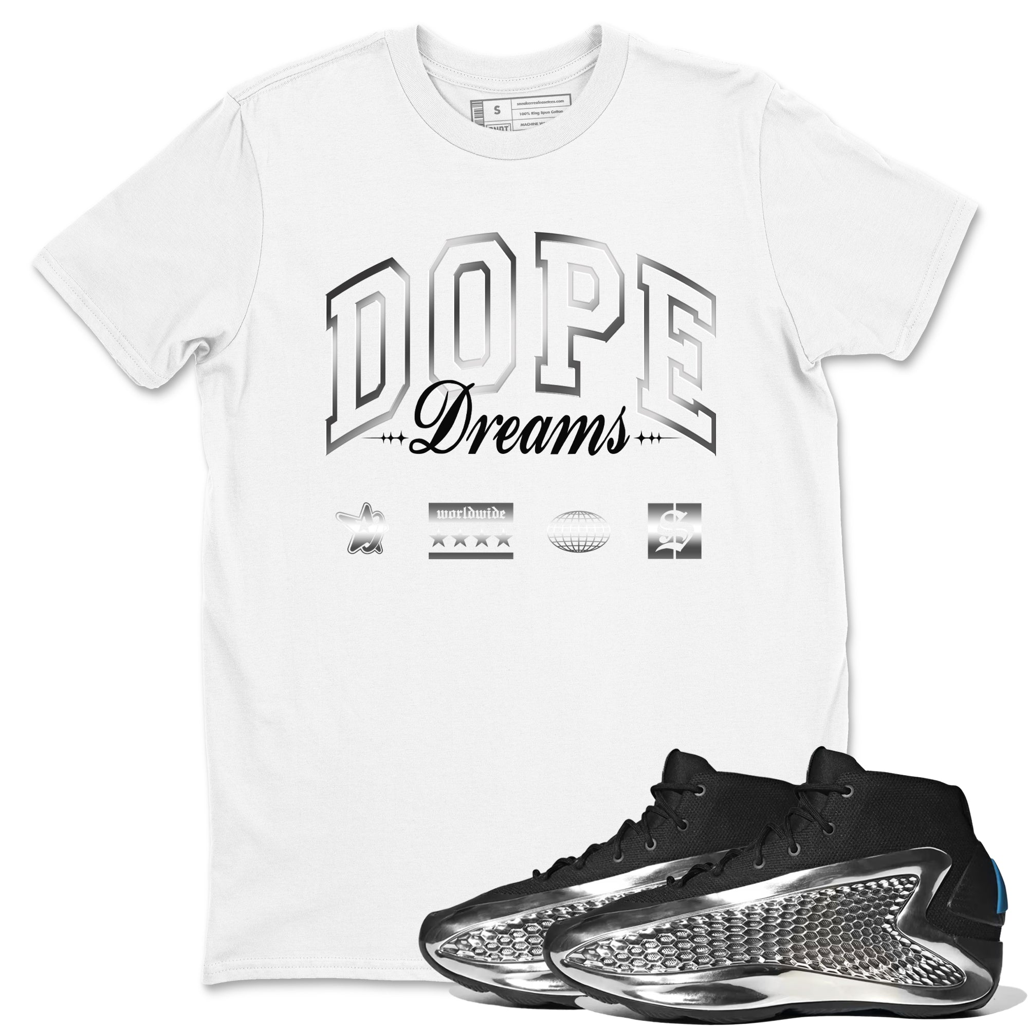 Dope Dreams Sneaker Tees - AE 1 Silver Metallic