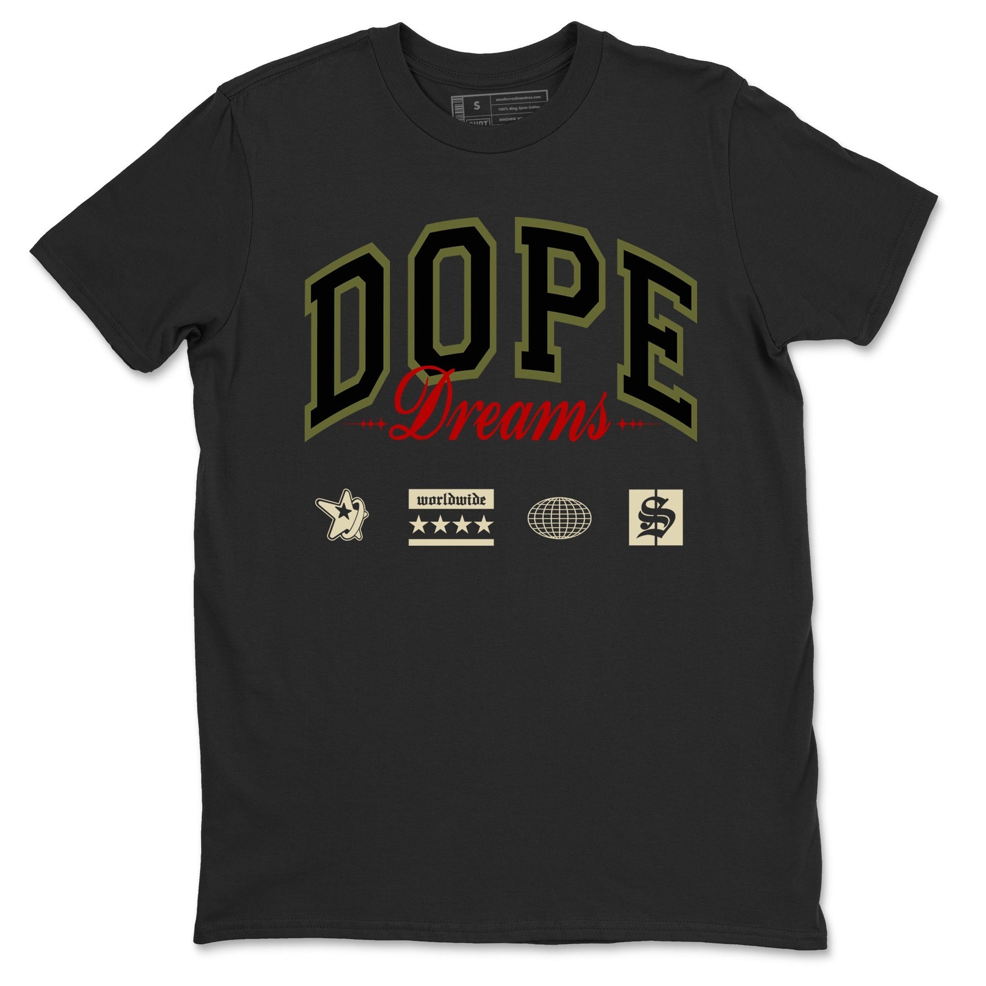 Dope Dreams Sneaker Tees - Air Jordan 1 Travis Scott Medium Olive