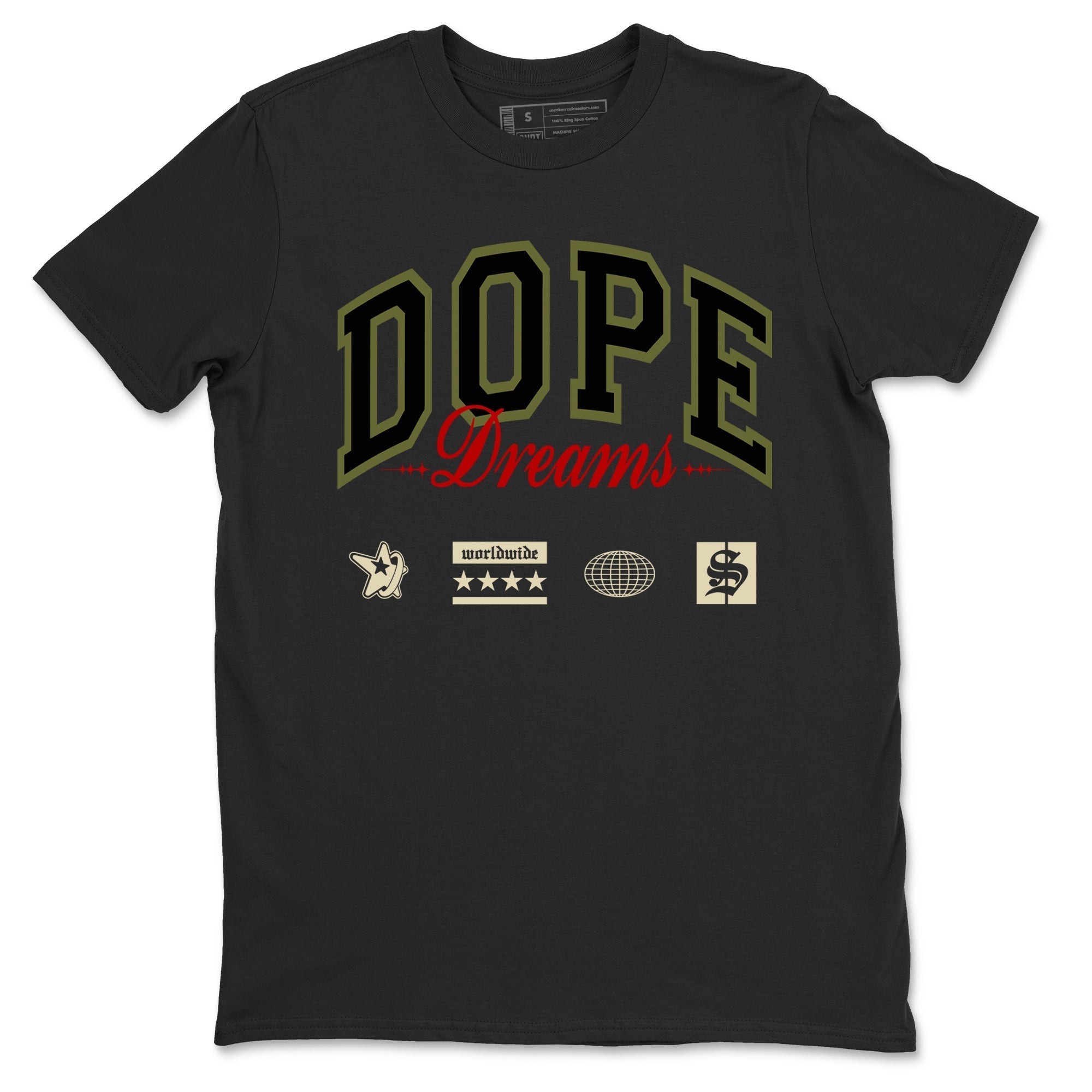 Dope Dreams Sneaker Tees - Air Jordan 1 Travis Scott Medium Olive