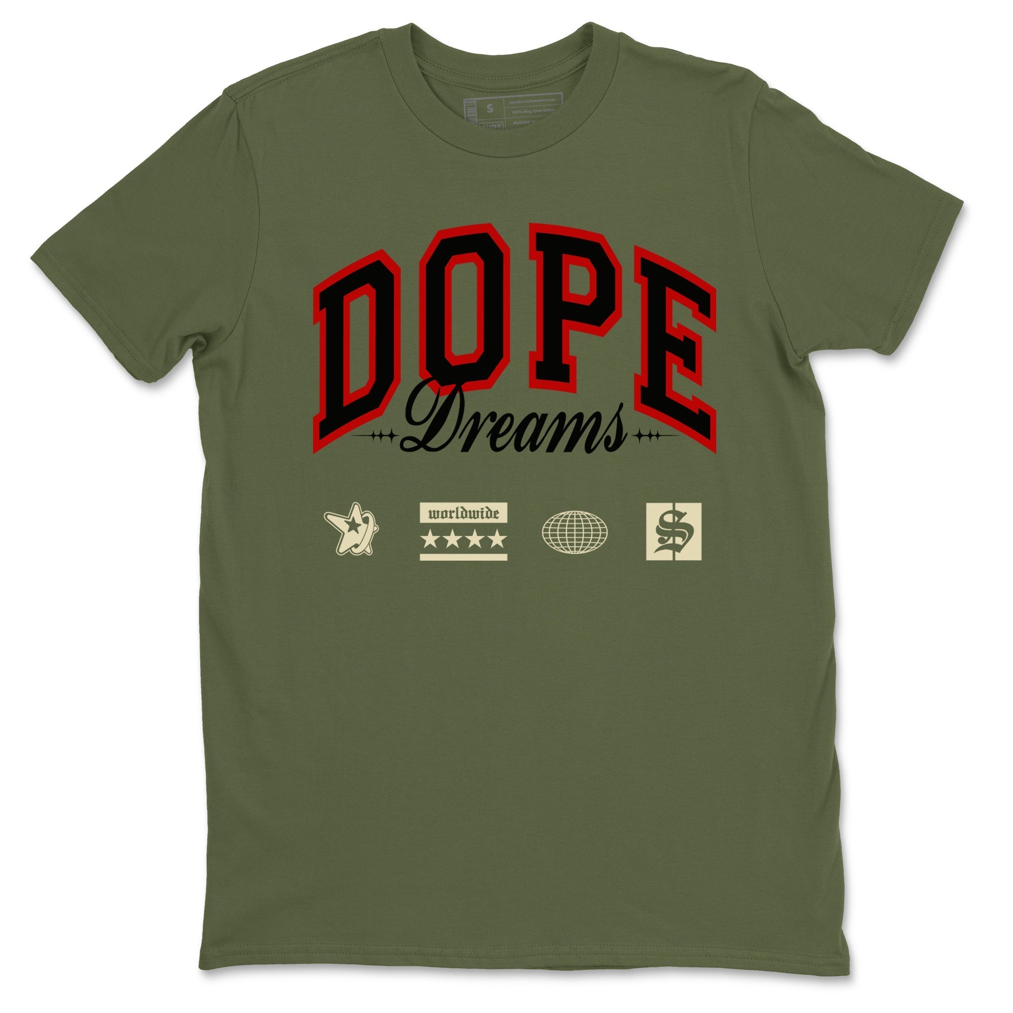 Dope Dreams Sneaker Tees - Air Jordan 1 Travis Scott Medium Olive