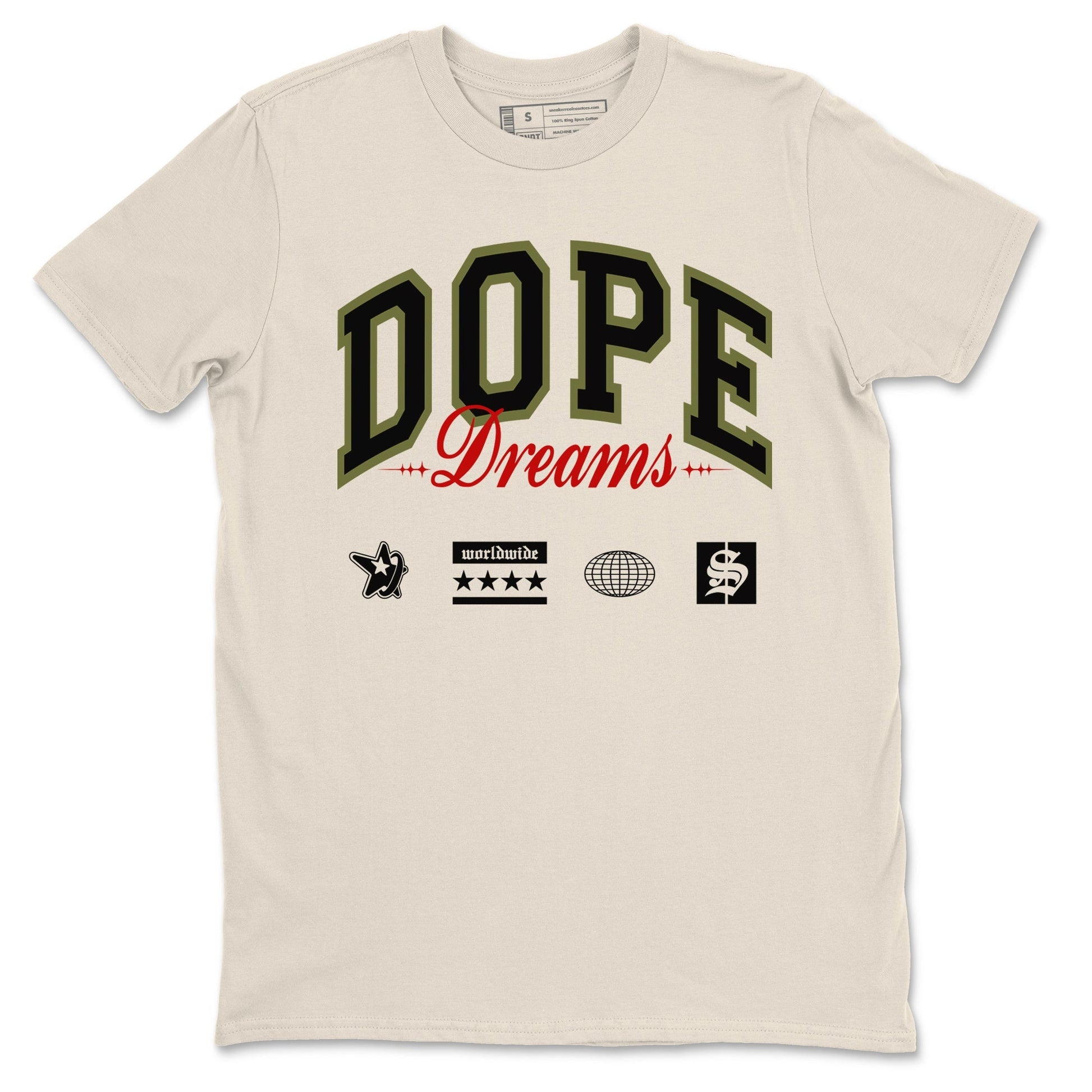 Dope Dreams Sneaker Tees - Air Jordan 1 Travis Scott Medium Olive