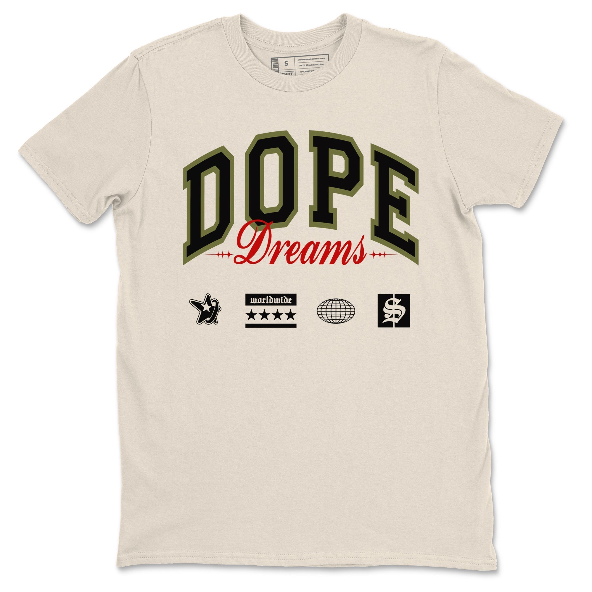 Dope Dreams Sneaker Tees - Air Jordan 1 Travis Scott Medium Olive