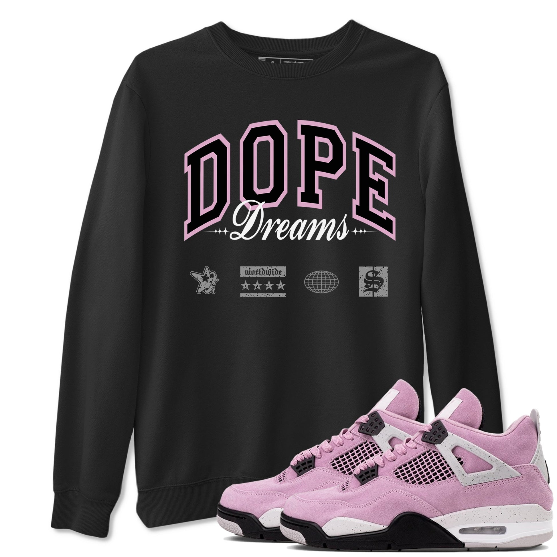 Dope Dreams Sneaker Tees - Air Jordan 4 Orchid