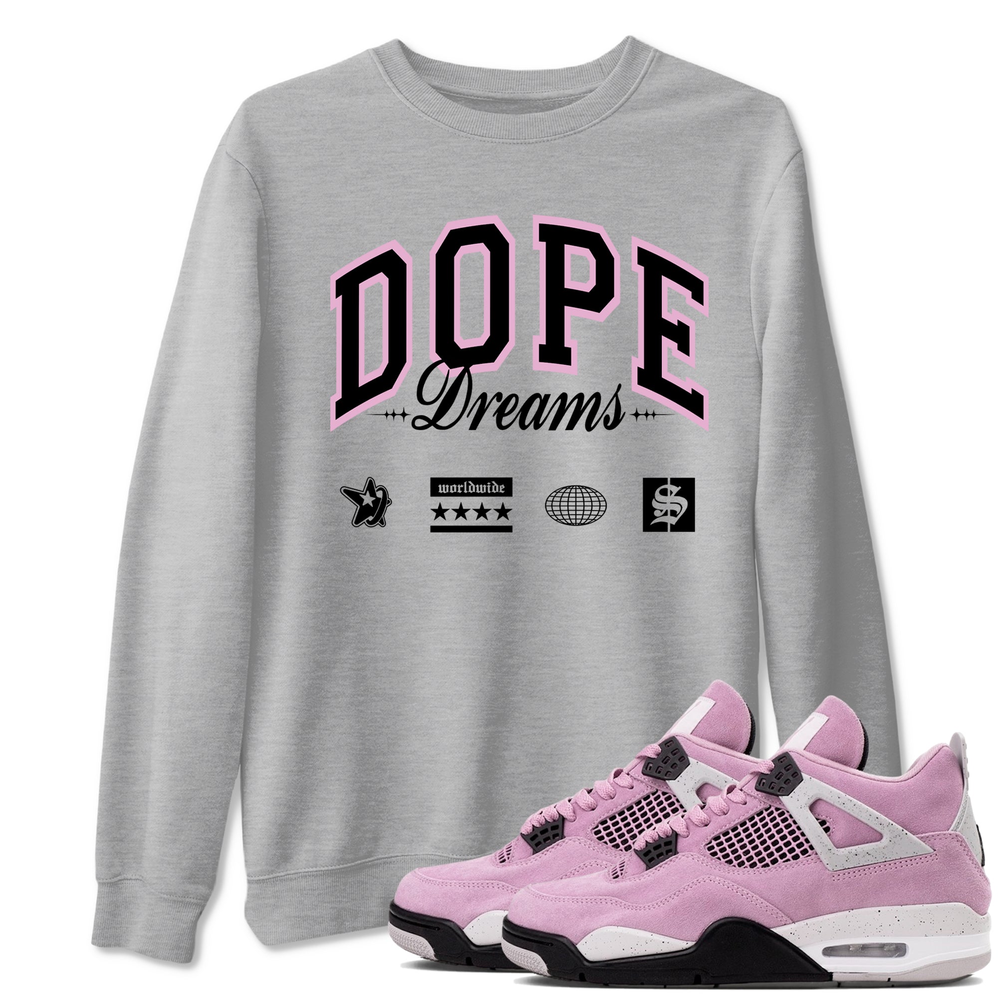 Dope Dreams Sneaker Tees - Air Jordan 4 Orchid