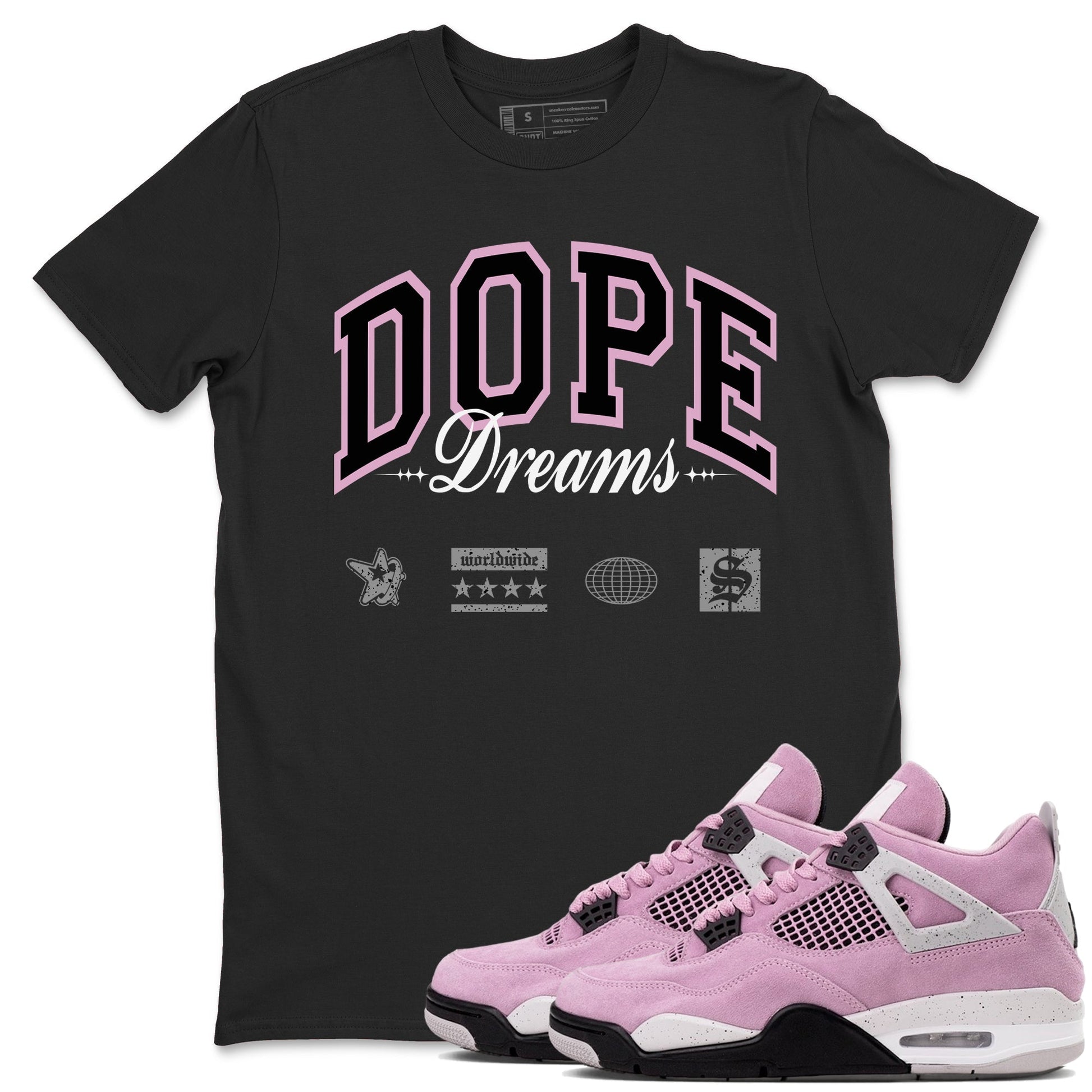 Dope Dreams Sneaker Tees - Air Jordan 4 Orchid
