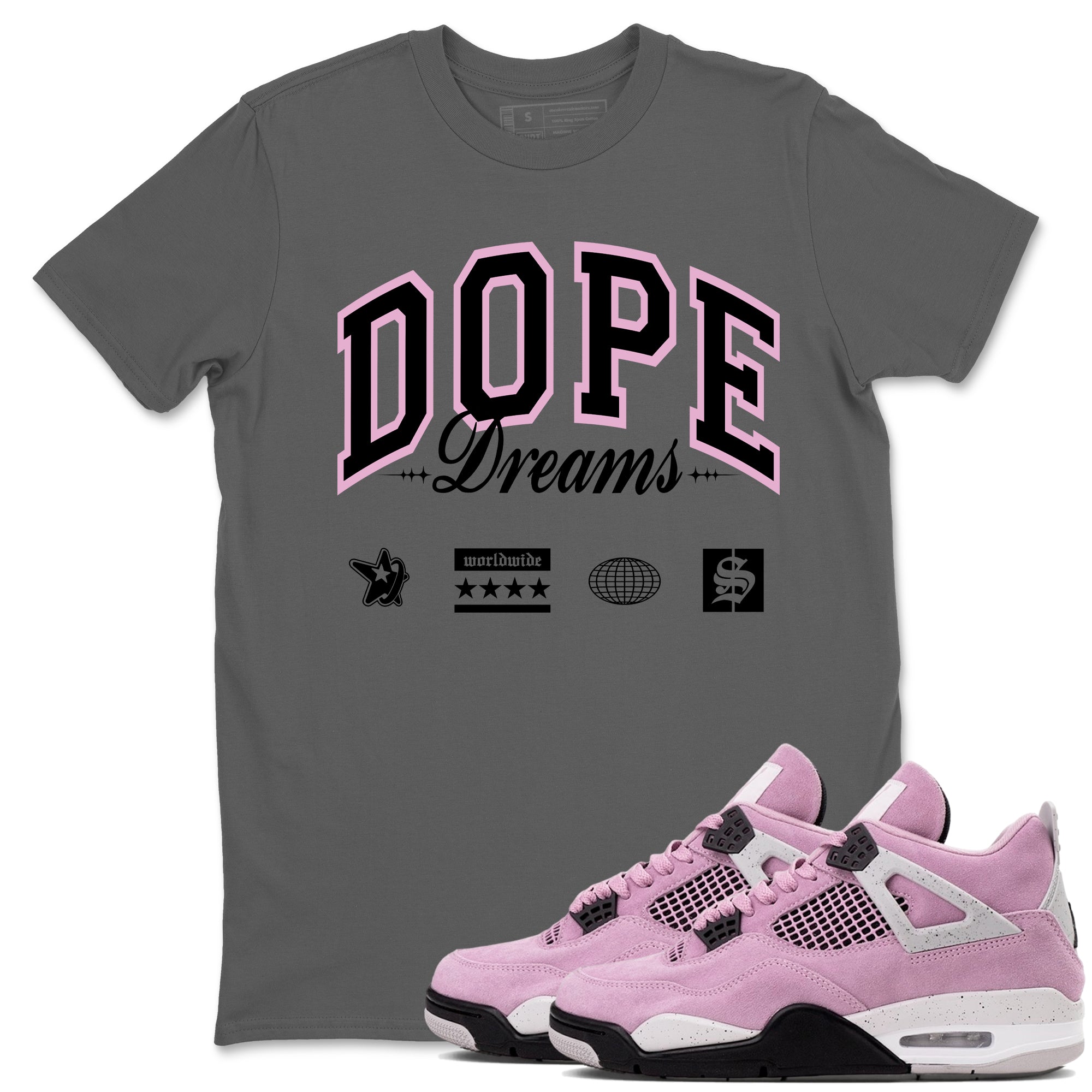 Dope Dreams Sneaker Tees - Air Jordan 4 Orchid