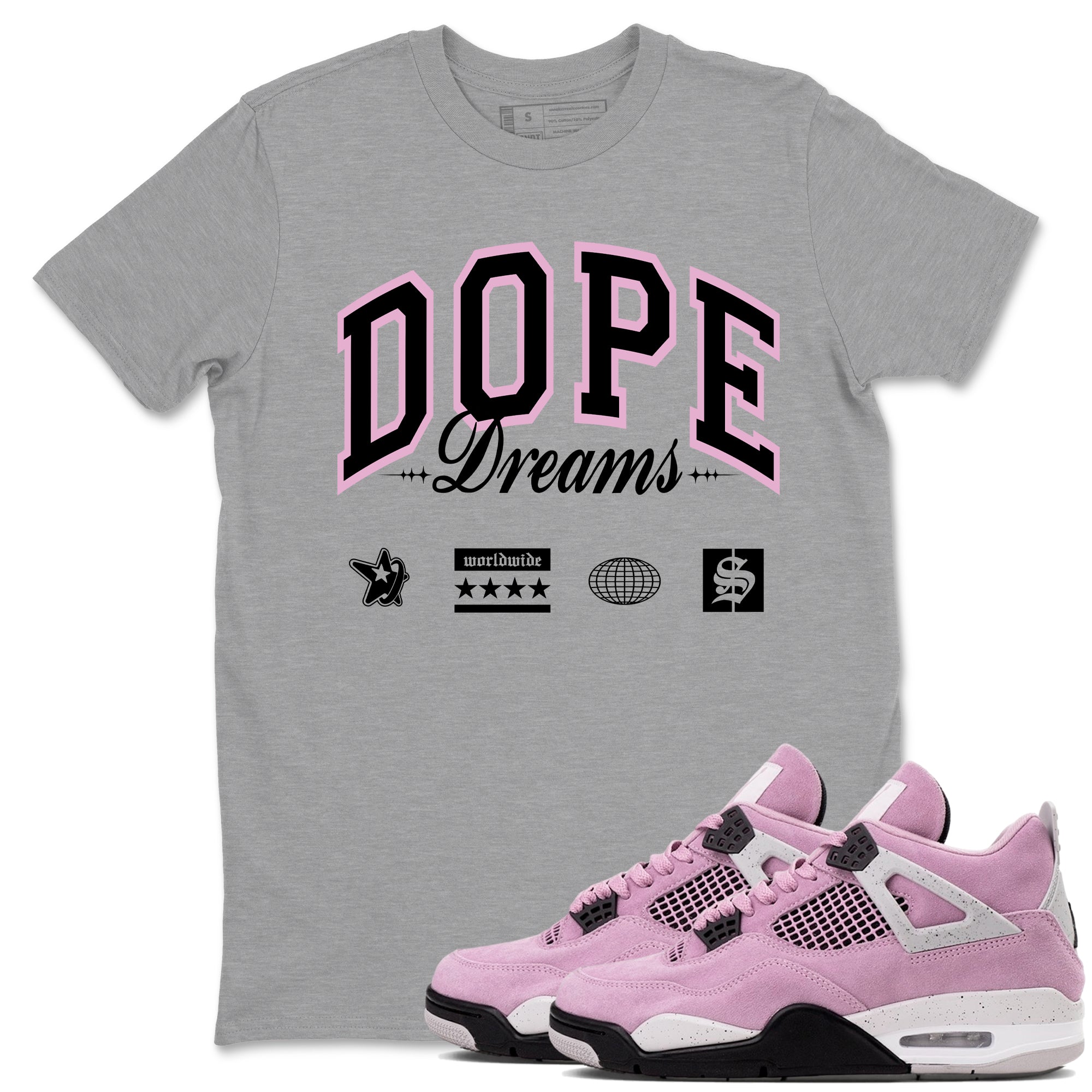 Dope Dreams Sneaker Tees - Air Jordan 4 Orchid