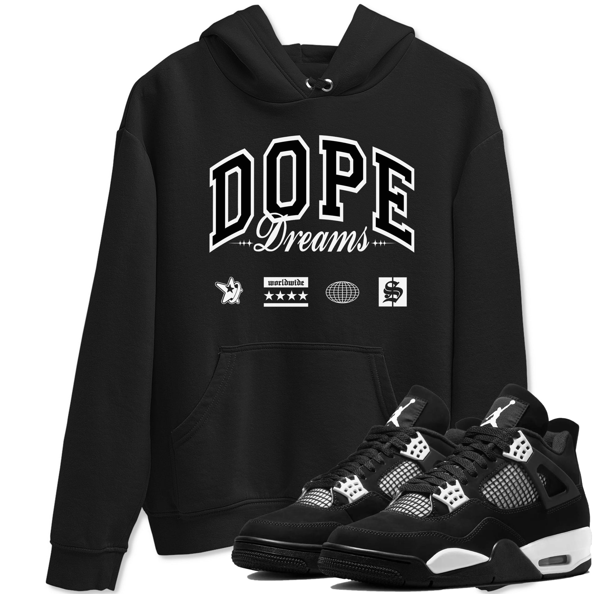 Dope Dreams Sneaker Tees - Air Jordan 4 White Thunder