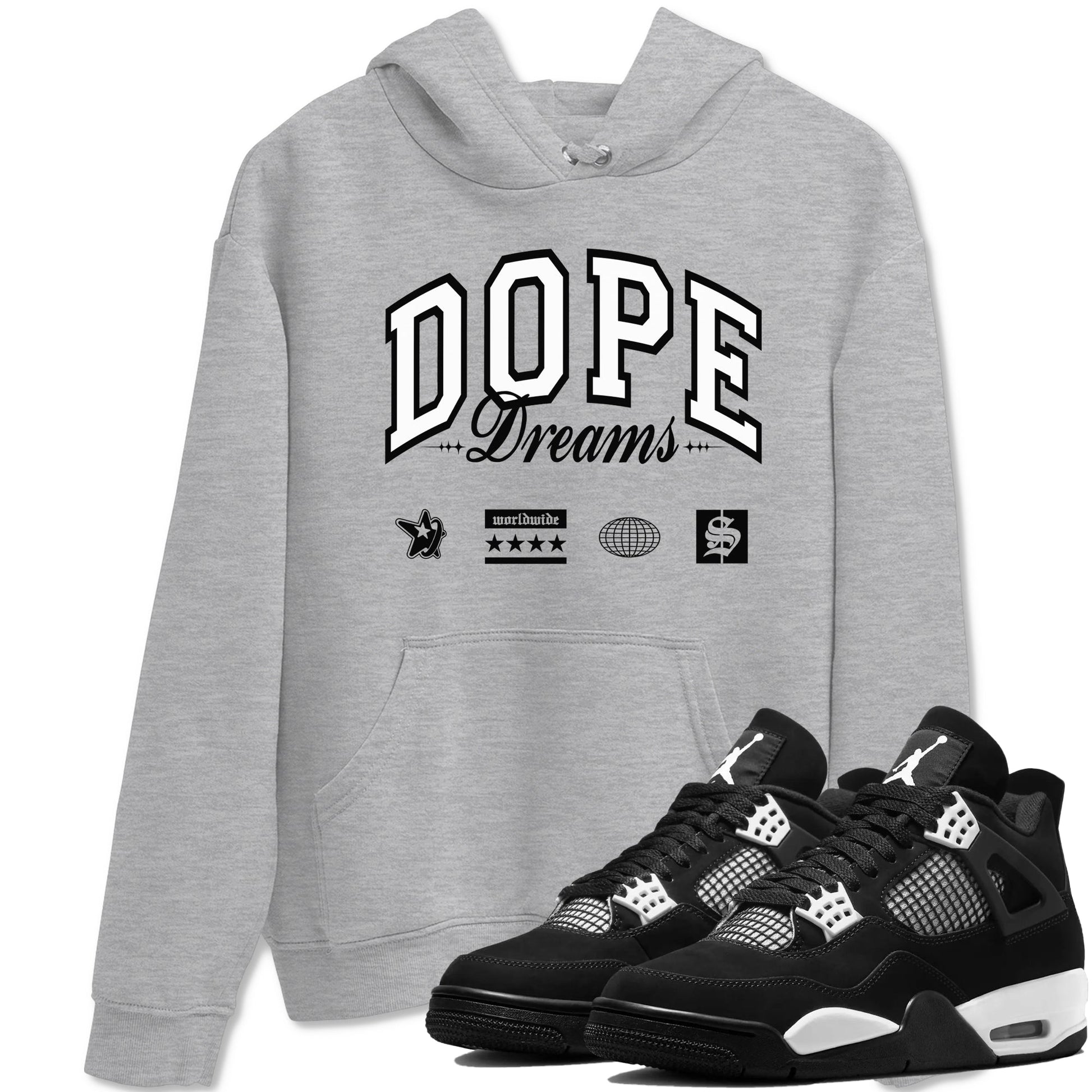 Dope Dreams Sneaker Tees - Air Jordan 4 White Thunder