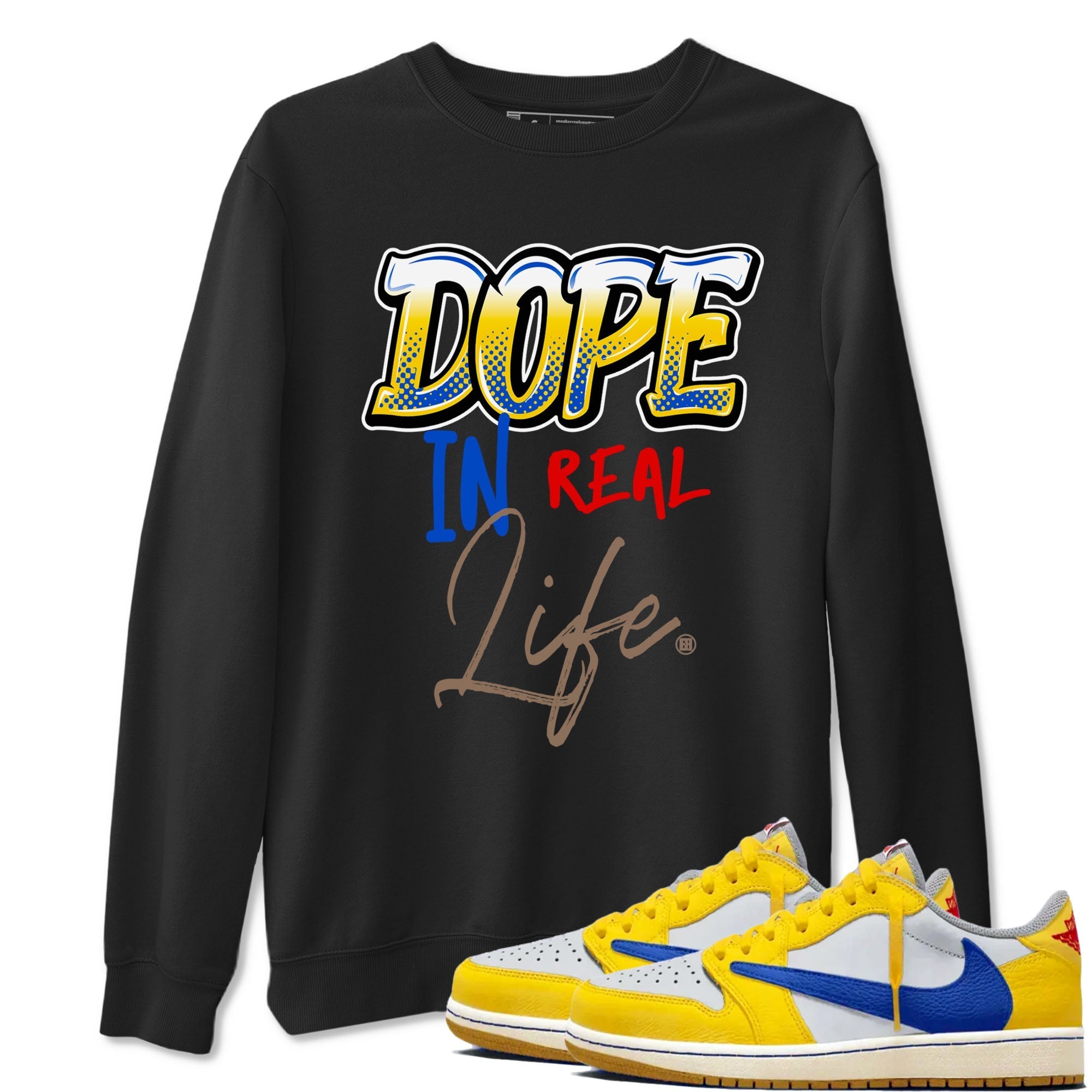 Dope In Real Life Sneaker Tees - Air Jordan 1 Travis Scott Canary
