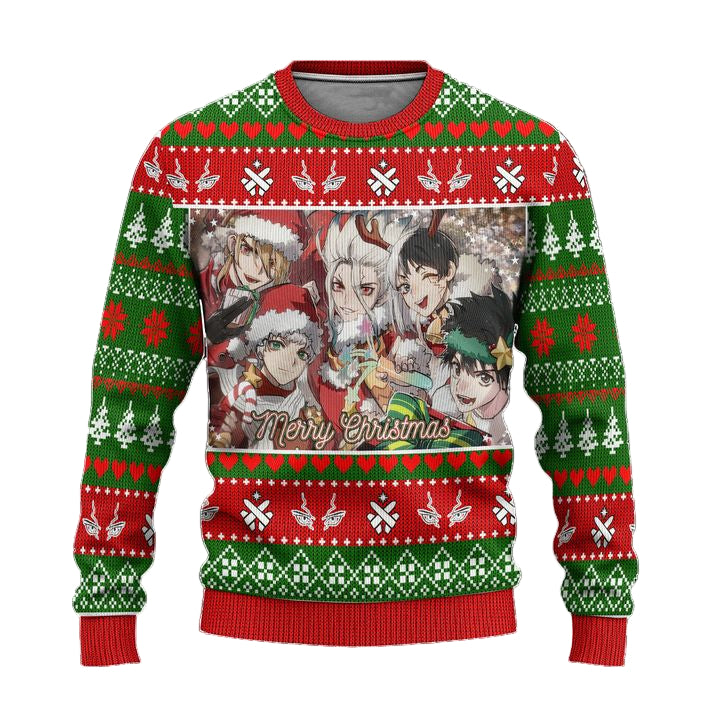 Dr Stone Anime Ugly Christmas Sweater Custom Green Xmas Gift ? Usalast