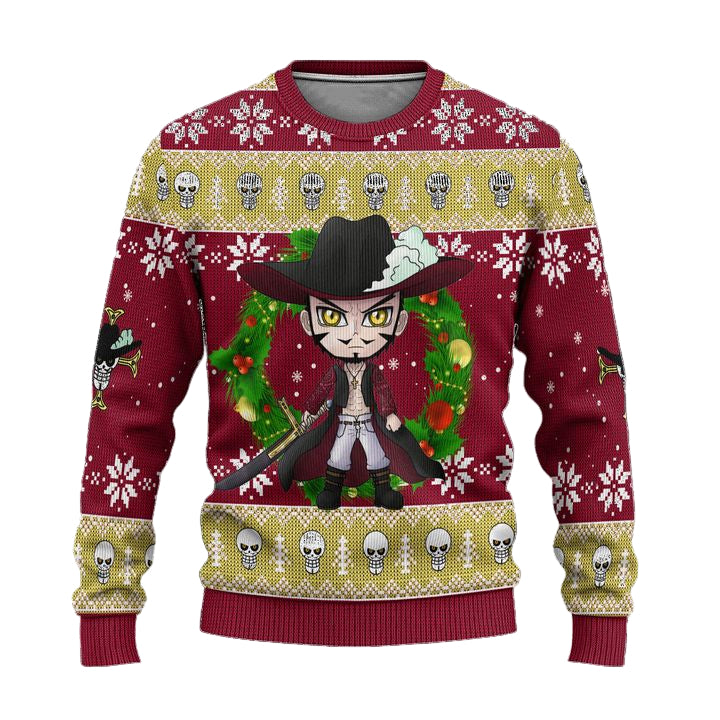Dracule Mihawk One Piece Anime Ugly Christmas Sweater Xmas Gift ? Usalast
